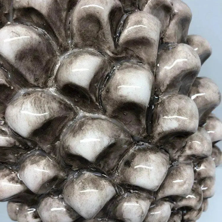 Pigna Ceramica Caltagirone cm H.45 Artigianale Beige Écru Linea Luis - DD CERAMICHE SICILIANE