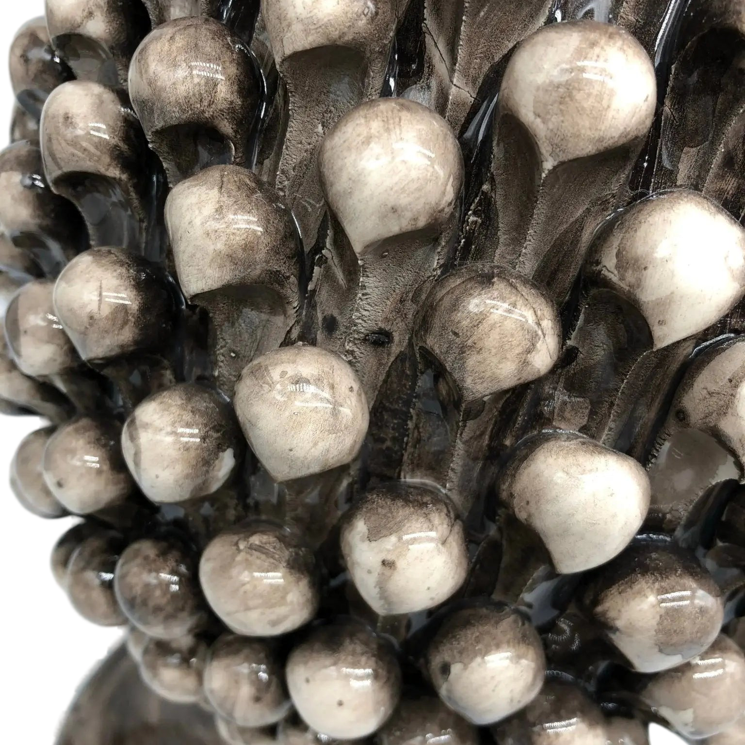 Pigna Ceramica Caltagirone cm H.45 Artigianale Beige Écru DD CERAMICHE SICILIANE