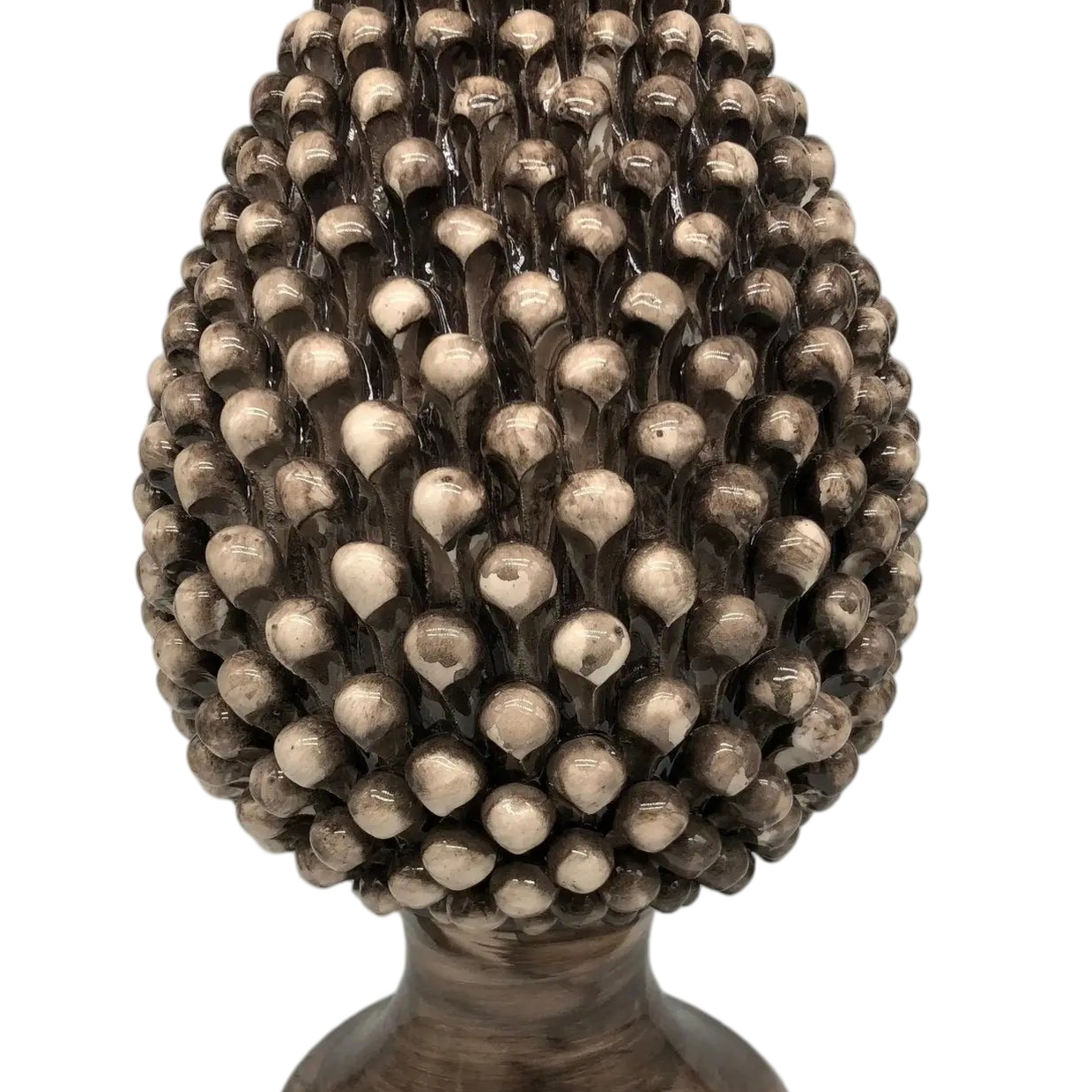 Pigna Ceramica Caltagirone cm H.45 Artigianale Beige Écru DD CERAMICHE SICILIANE