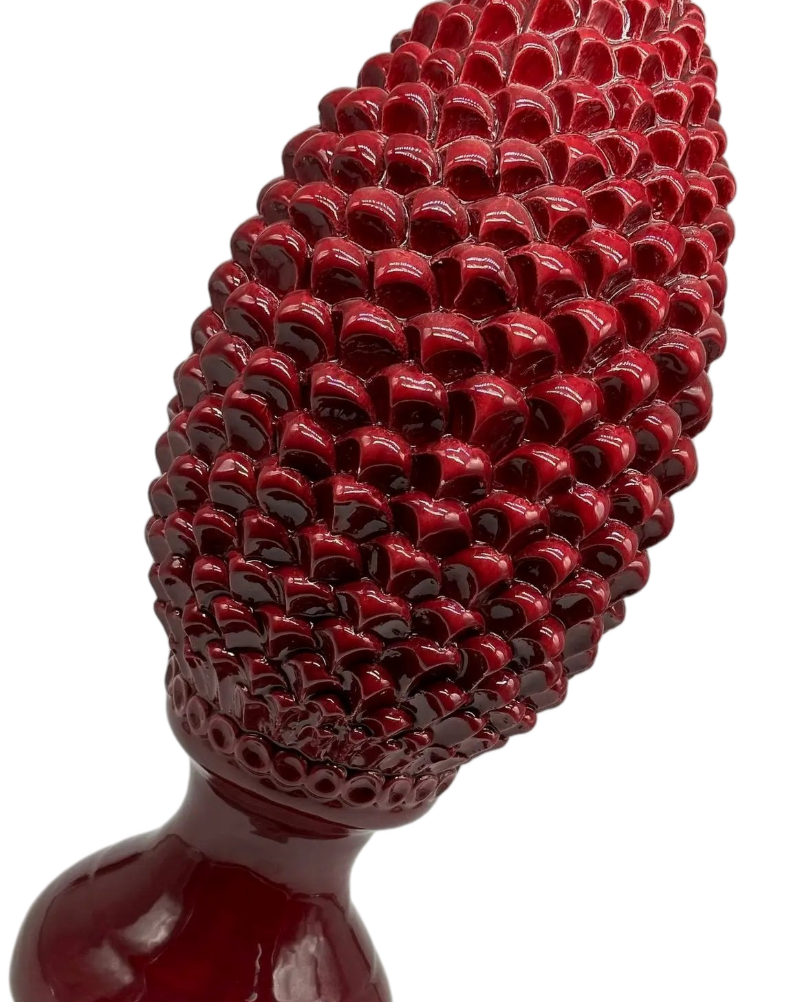 Pigna Ceramica Caltagirone cm H.45 Artigianale Bordeaux Linea Luis DD CERAMICHE SICILIANE