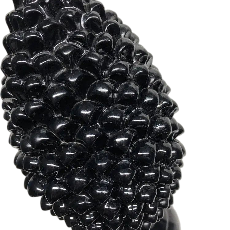Pigna Ceramica Caltagirone cm H.45 Artigianale Nero Linea Luis DD CERAMICHE SICILIANE