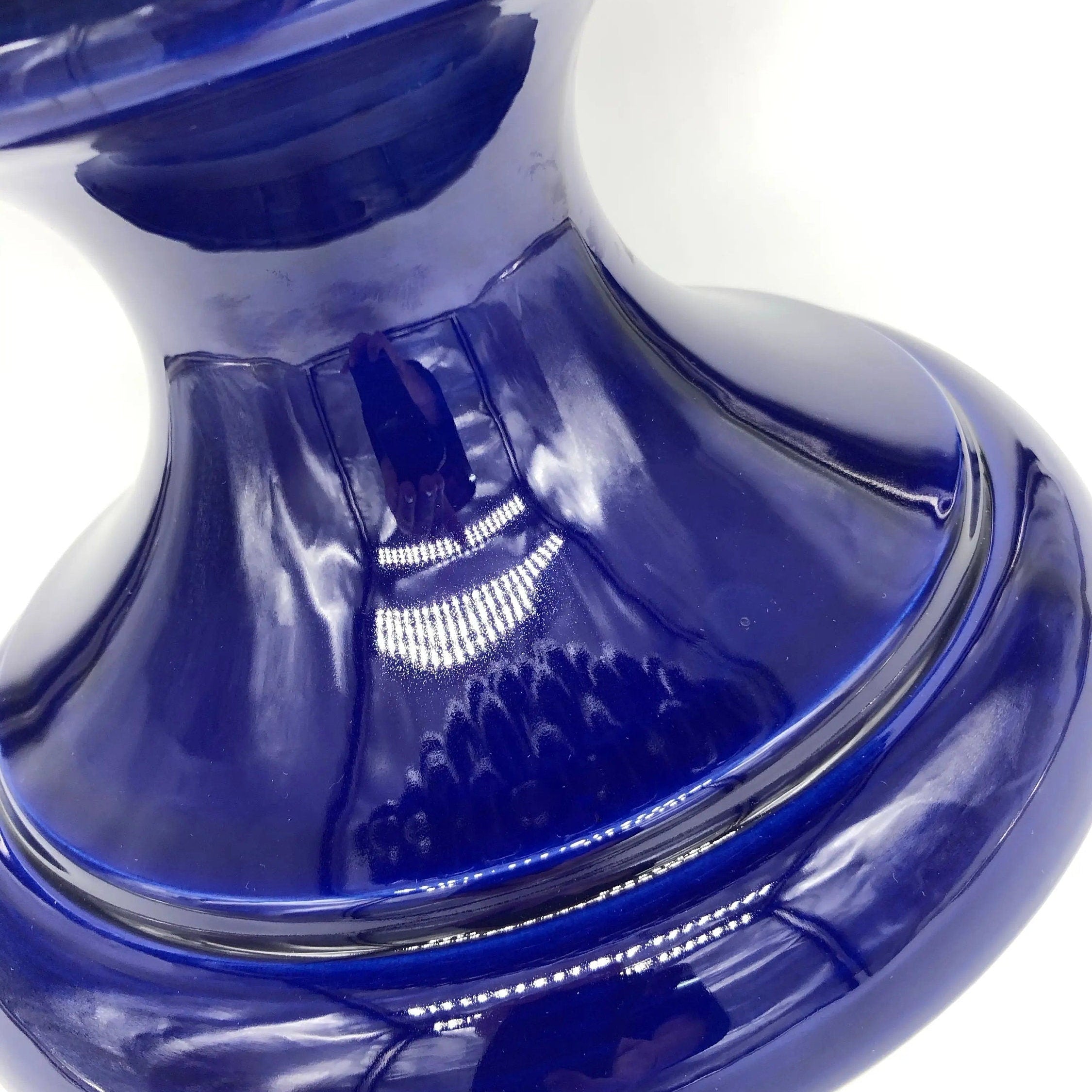 Pigna Ceramica Caltagirone cm H.50 Artigianale Blu DD CERAMICHE SICILIANE