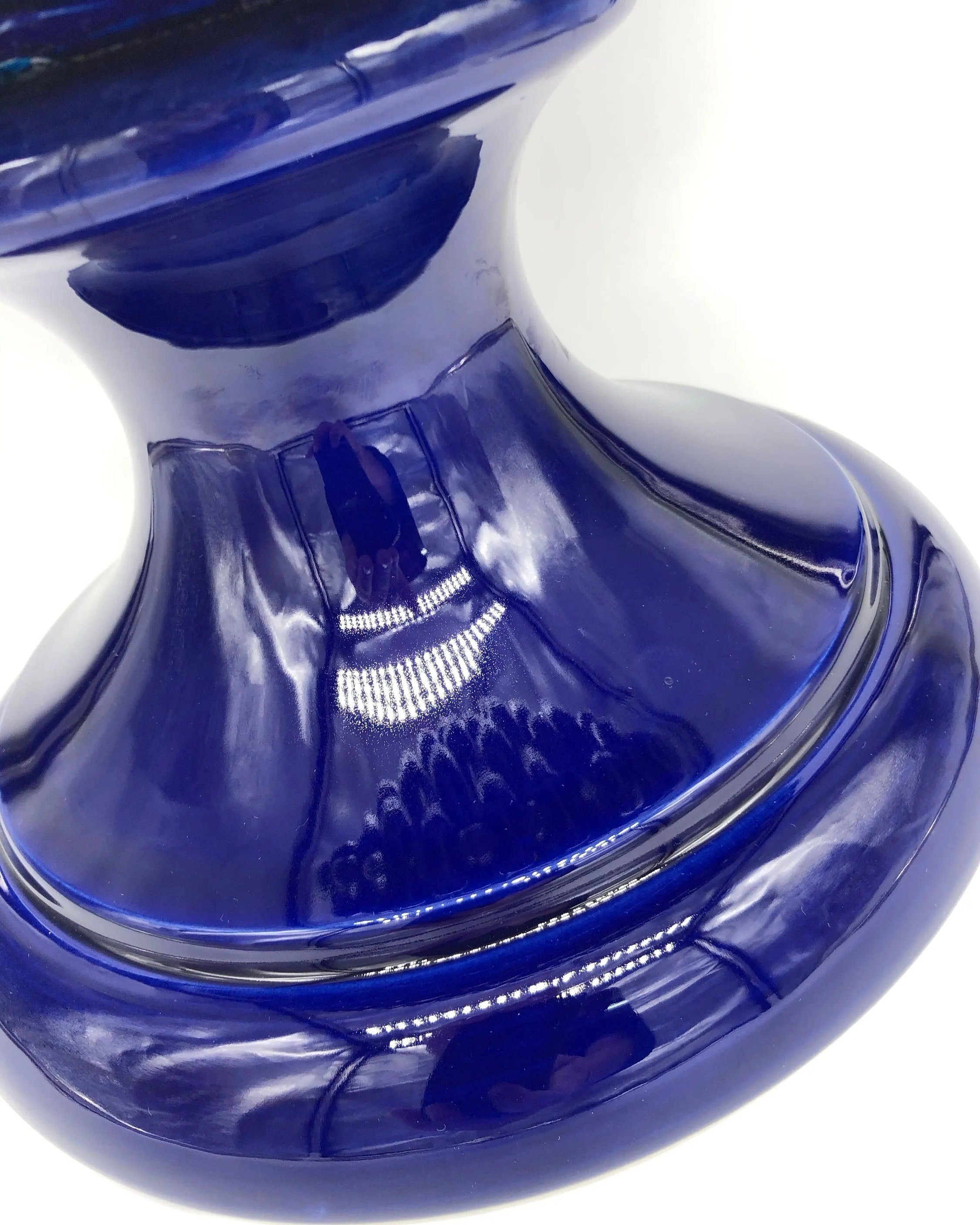 Pigna Ceramica Caltagirone cm H.50 Artigianale Blu DD CERAMICHE SICILIANE