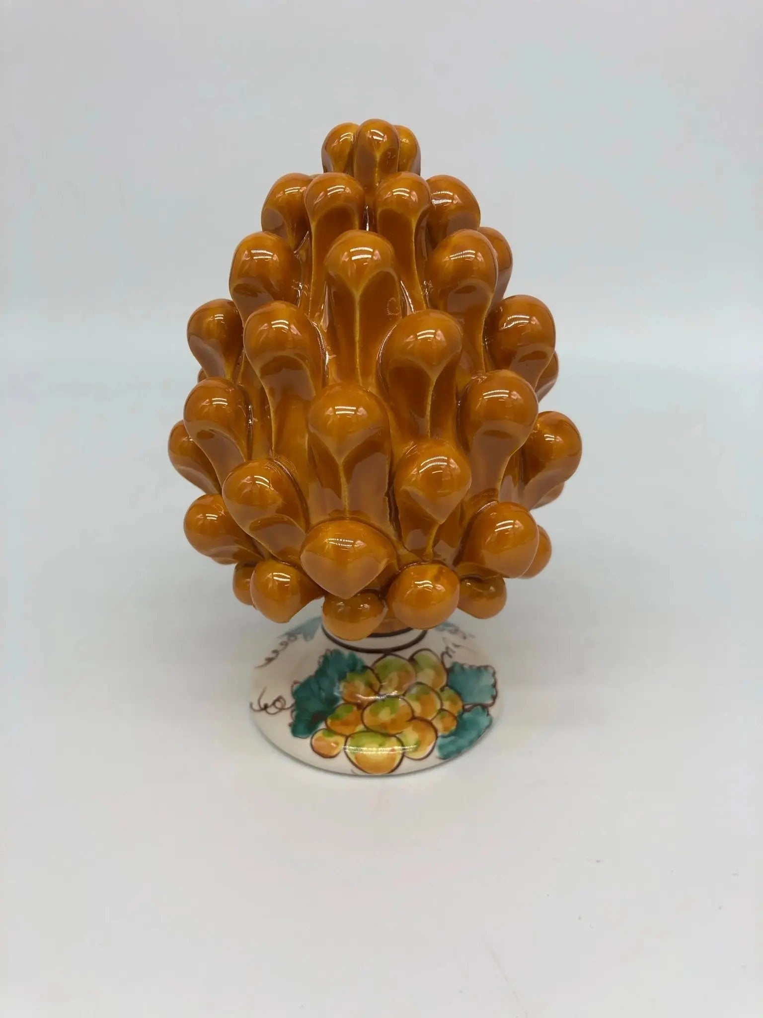 Pigna Ceramica Caltagirone Linea “4 stagioni” cm H.15 Artigianale DD CERAMICHE SICILIANE