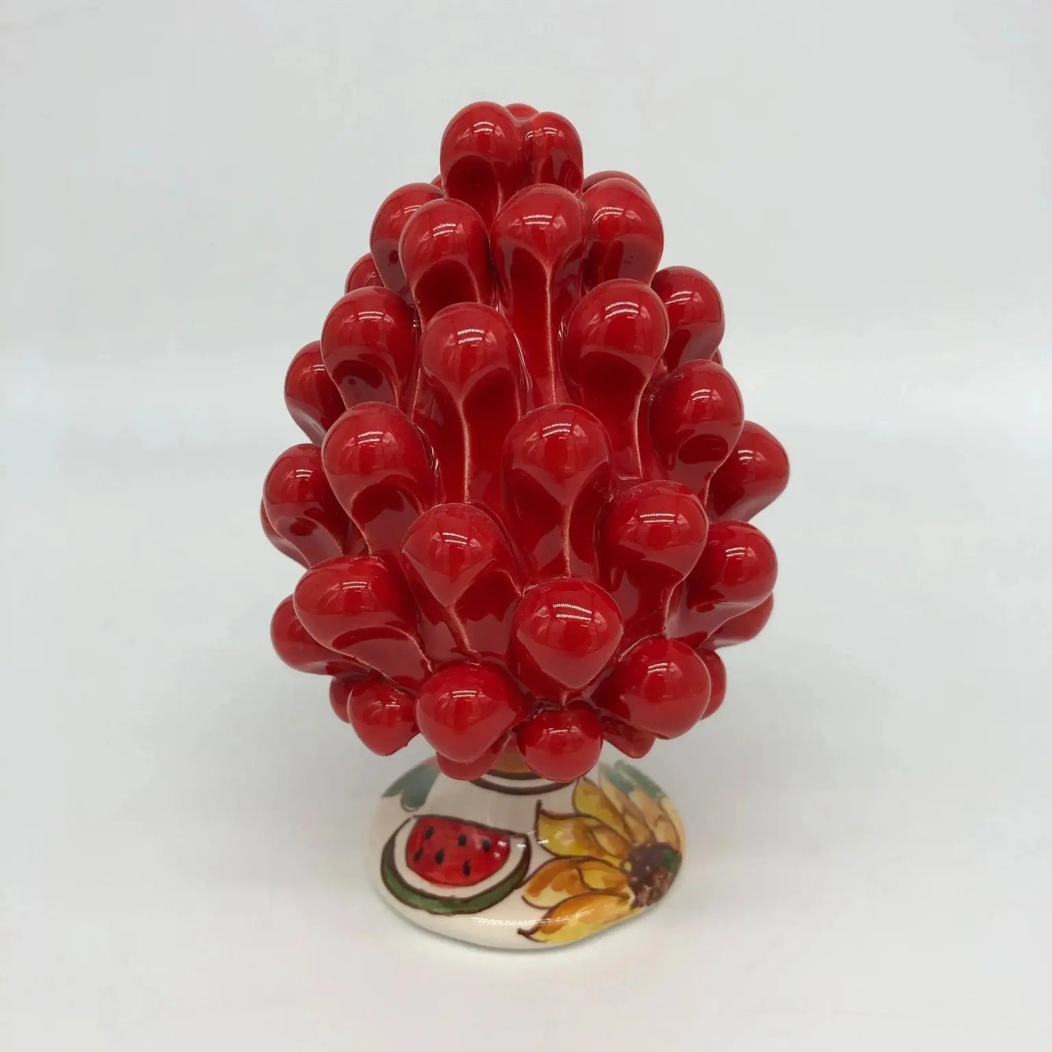 Pigna Ceramica Caltagirone Linea “4 stagioni” cm H.15 Artigianale DD CERAMICHE SICILIANE