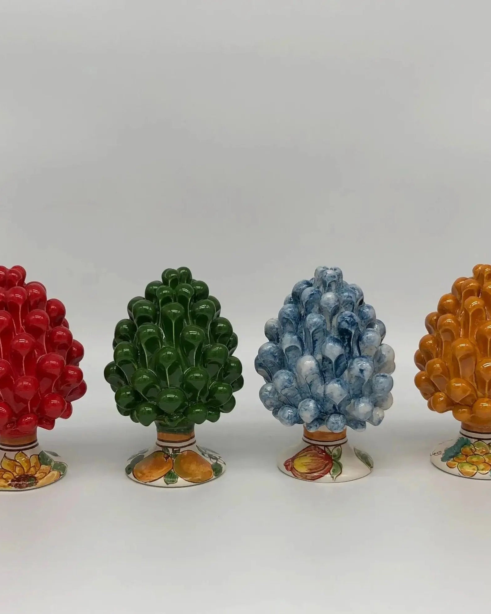 Pigna Ceramica Caltagirone Linea “4 stagioni” cm H.15 Artigianale DD CERAMICHE SICILIANE