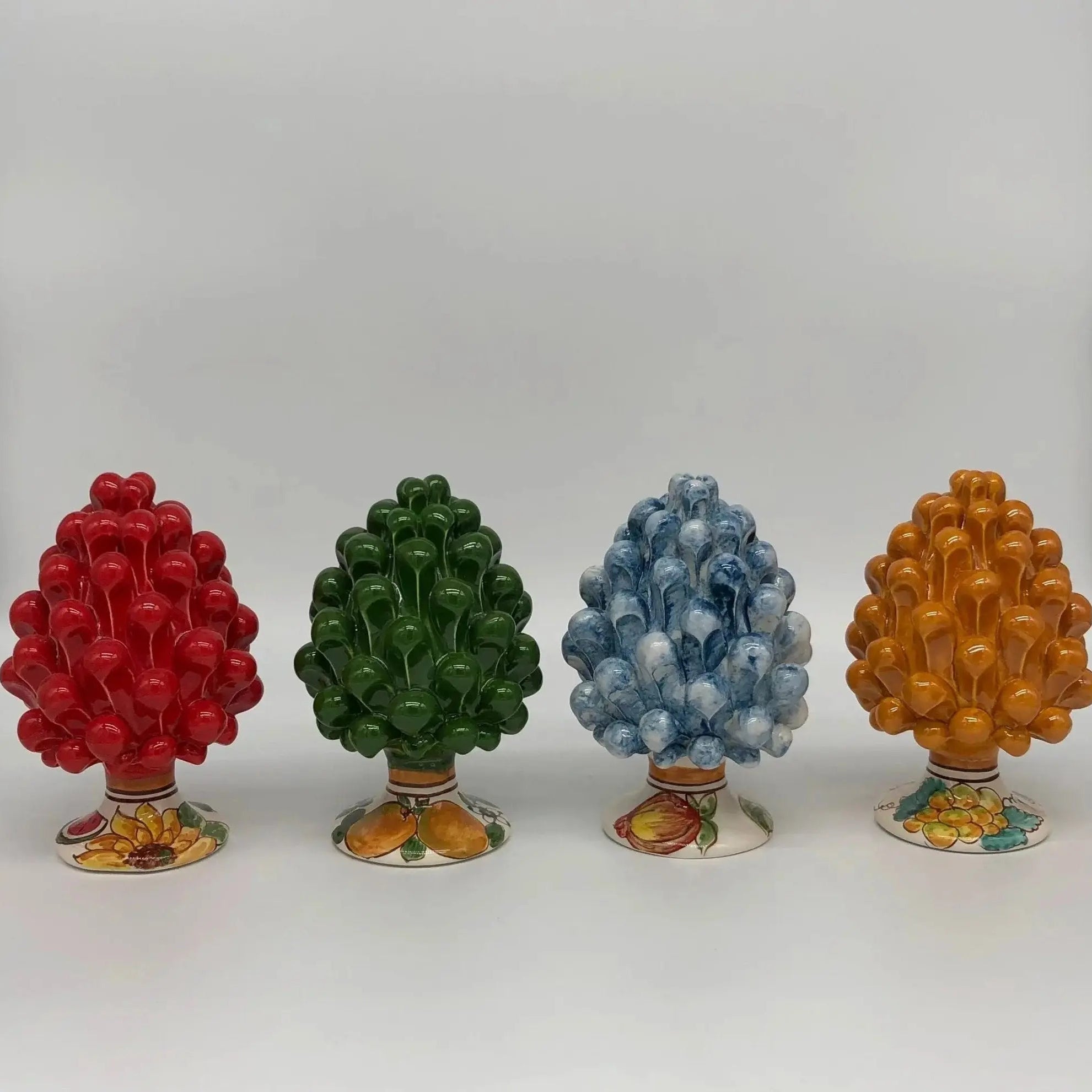 Pigna Ceramica Caltagirone Linea “4 stagioni” cm H.15 Artigianale DD CERAMICHE SICILIANE
