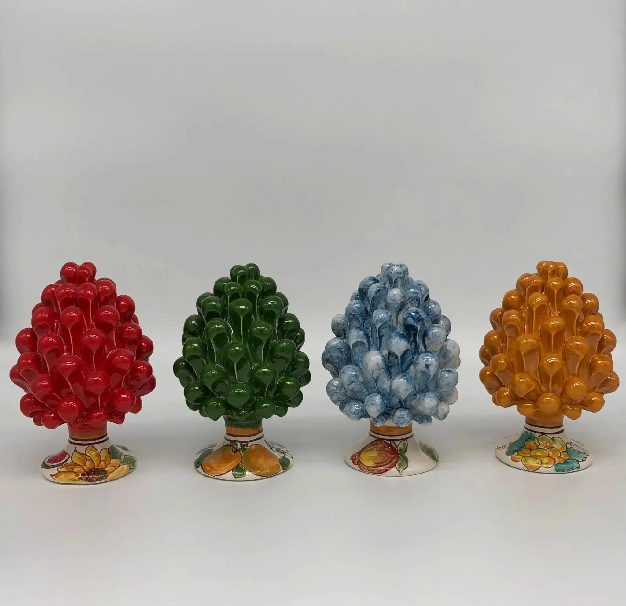 Pigna Ceramica Caltagirone Linea “4 stagioni” cm H.15 Artigianale DD CERAMICHE SICILIANE