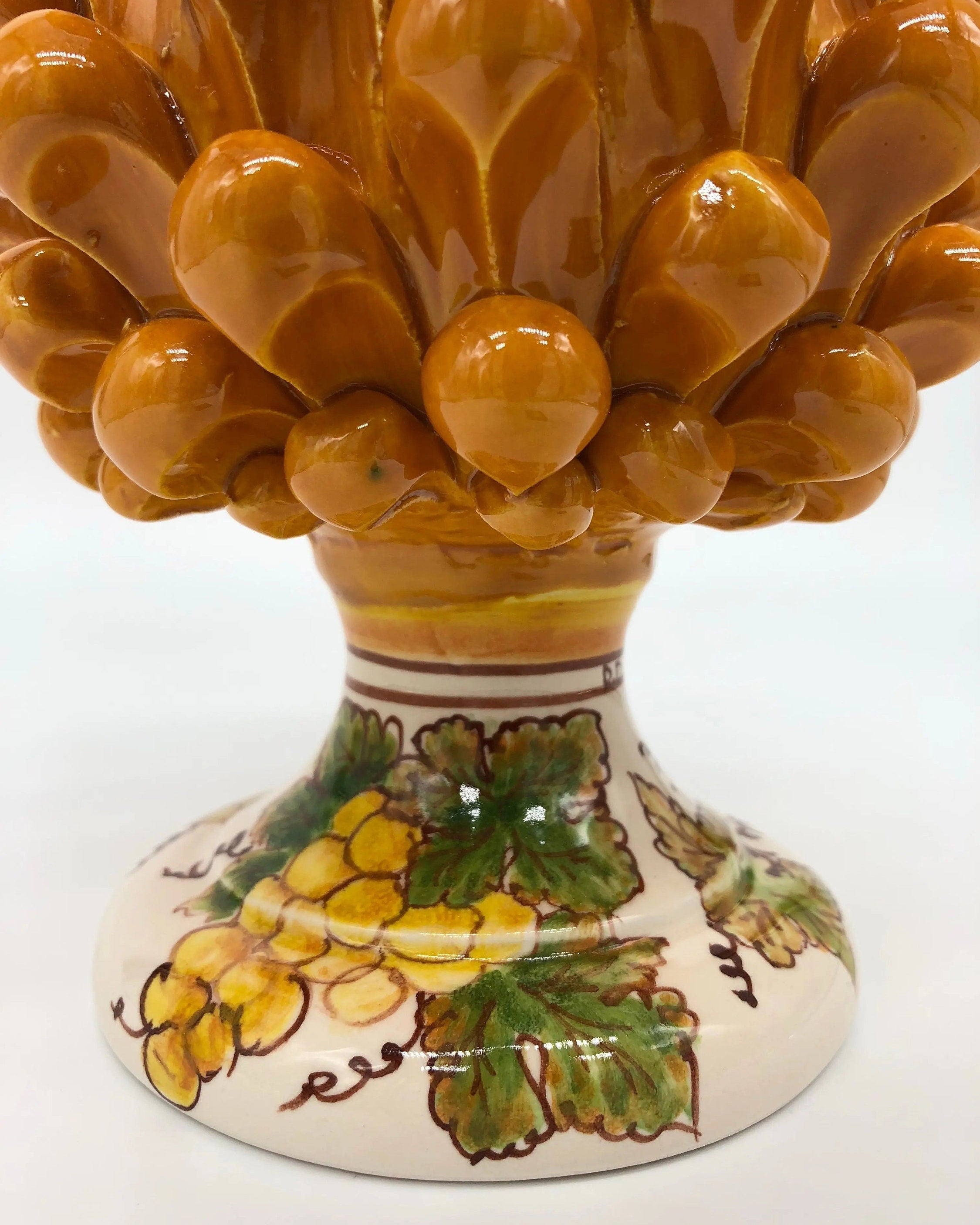 Pigna Ceramica Caltagirone Linea “4 stagioni” cm H.20 Artigianale DD CERAMICHE SICILIANE