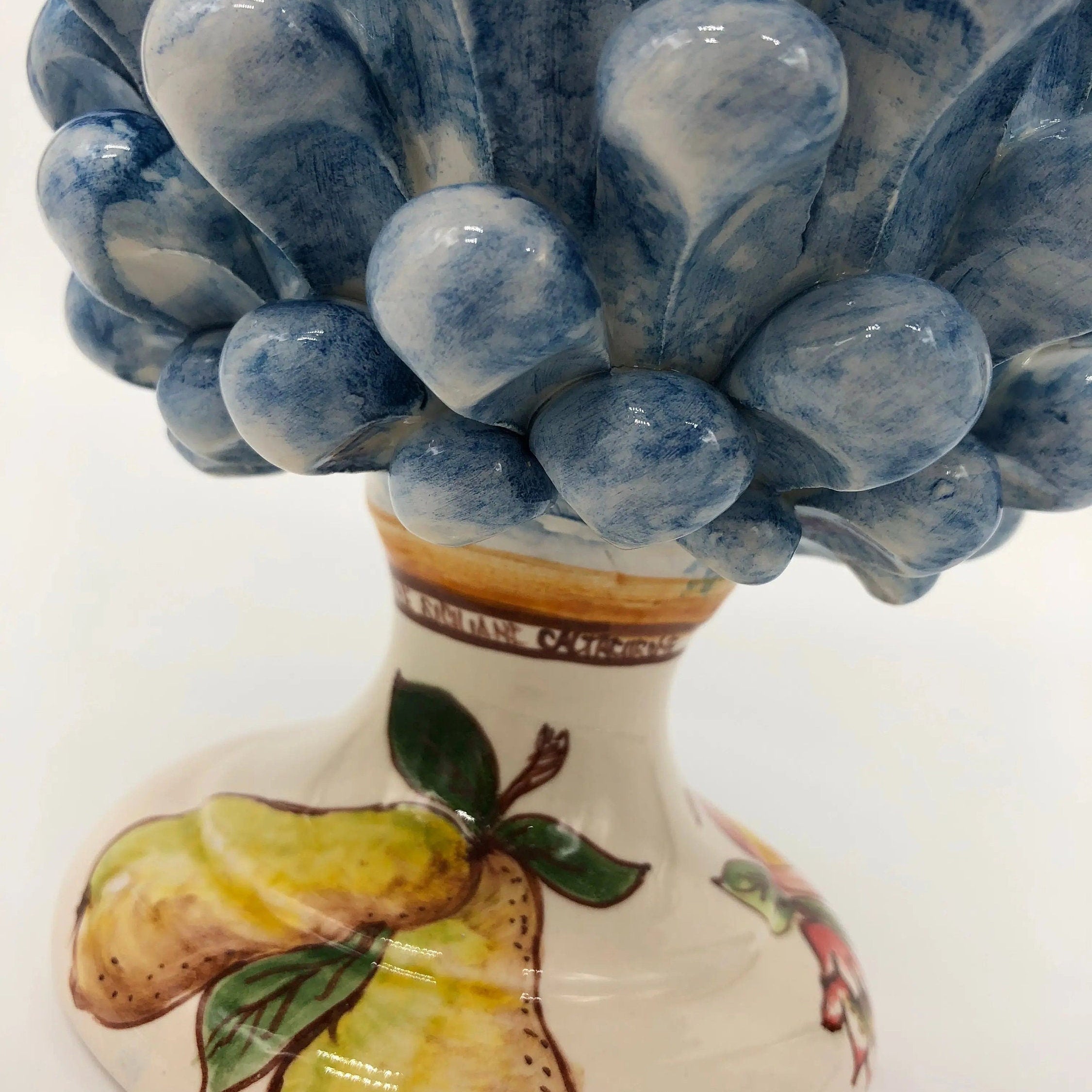 Pigna Ceramica Caltagirone Linea “4 stagioni” cm H.20 Artigianale DD CERAMICHE SICILIANE