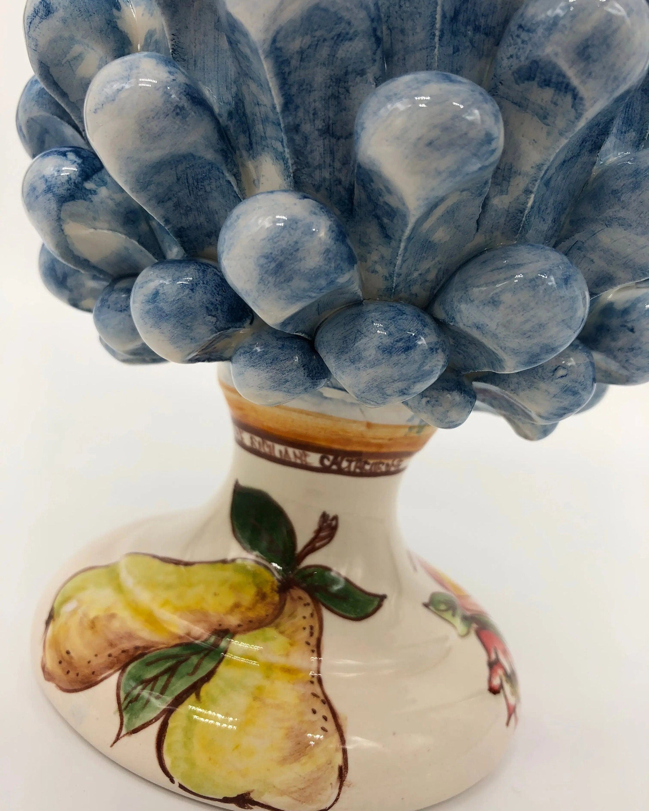 Pigna Ceramica Caltagirone Linea “4 stagioni” cm H.20 Artigianale DD CERAMICHE SICILIANE