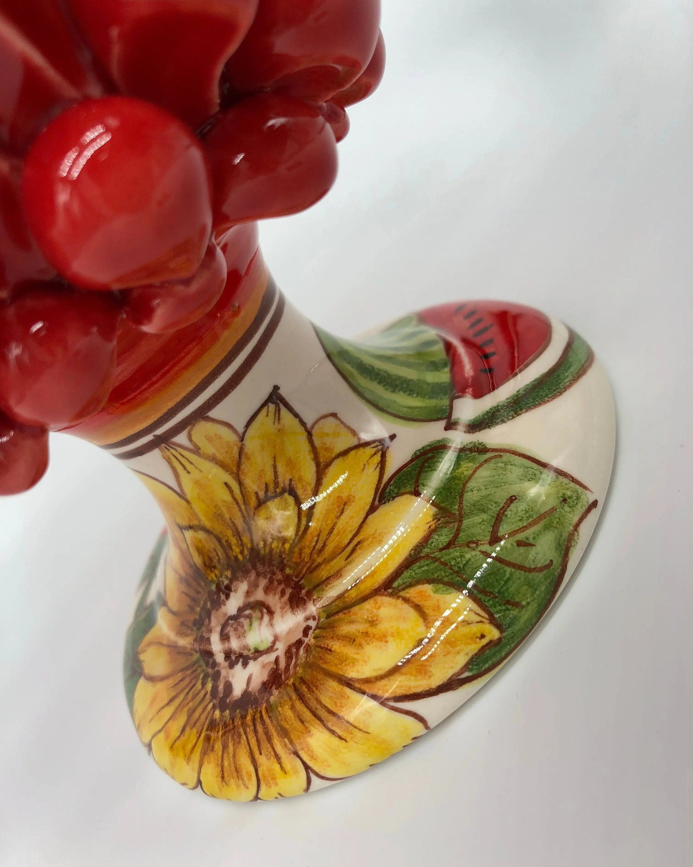 Pigna Ceramica Caltagirone Linea “4 stagioni” cm H.20 Artigianale DD CERAMICHE SICILIANE