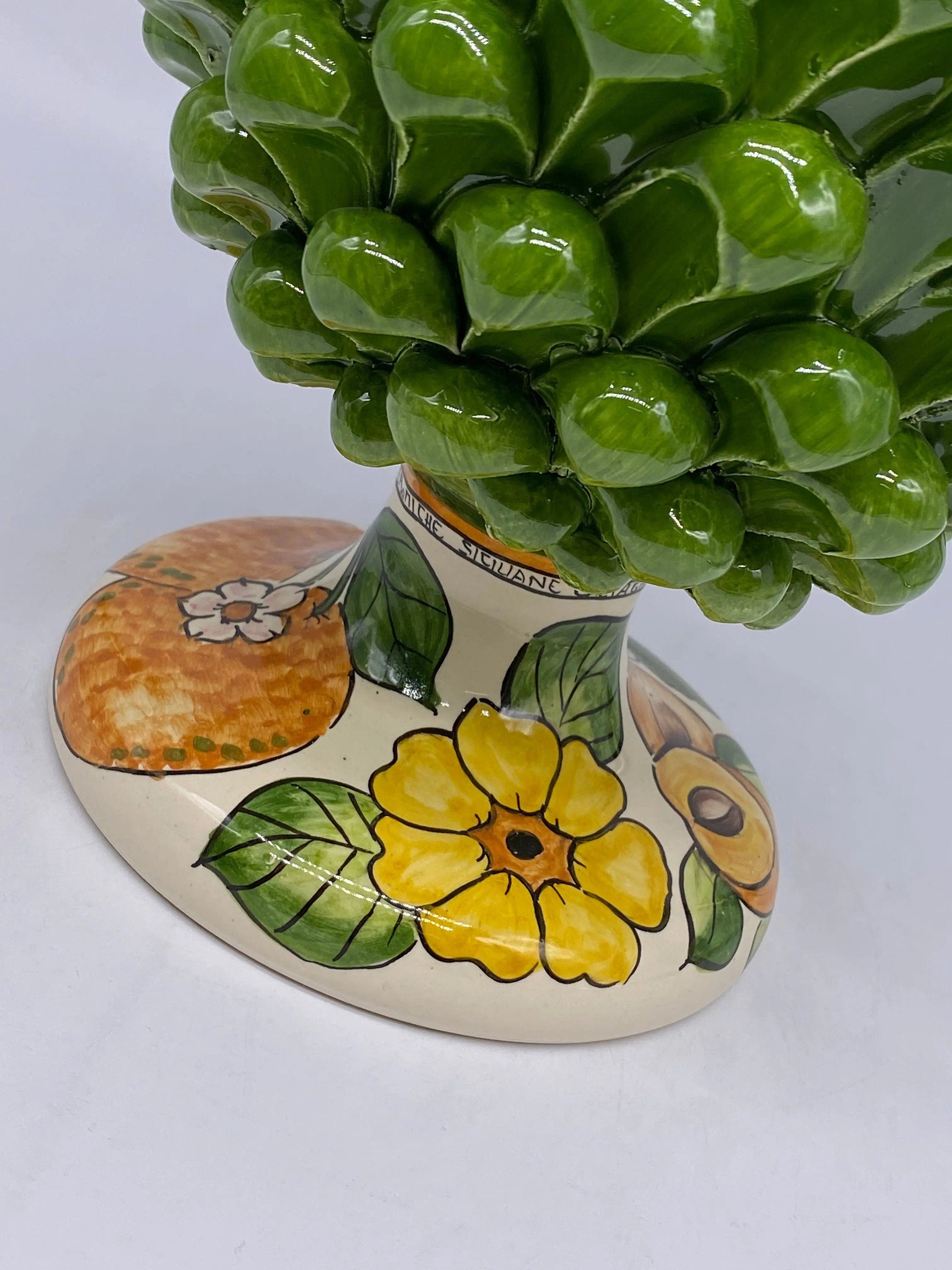 Pigna Ceramica Caltagirone Linea “4 stagioni” cm H.30 Artigianale DD CERAMICHE SICILIANE