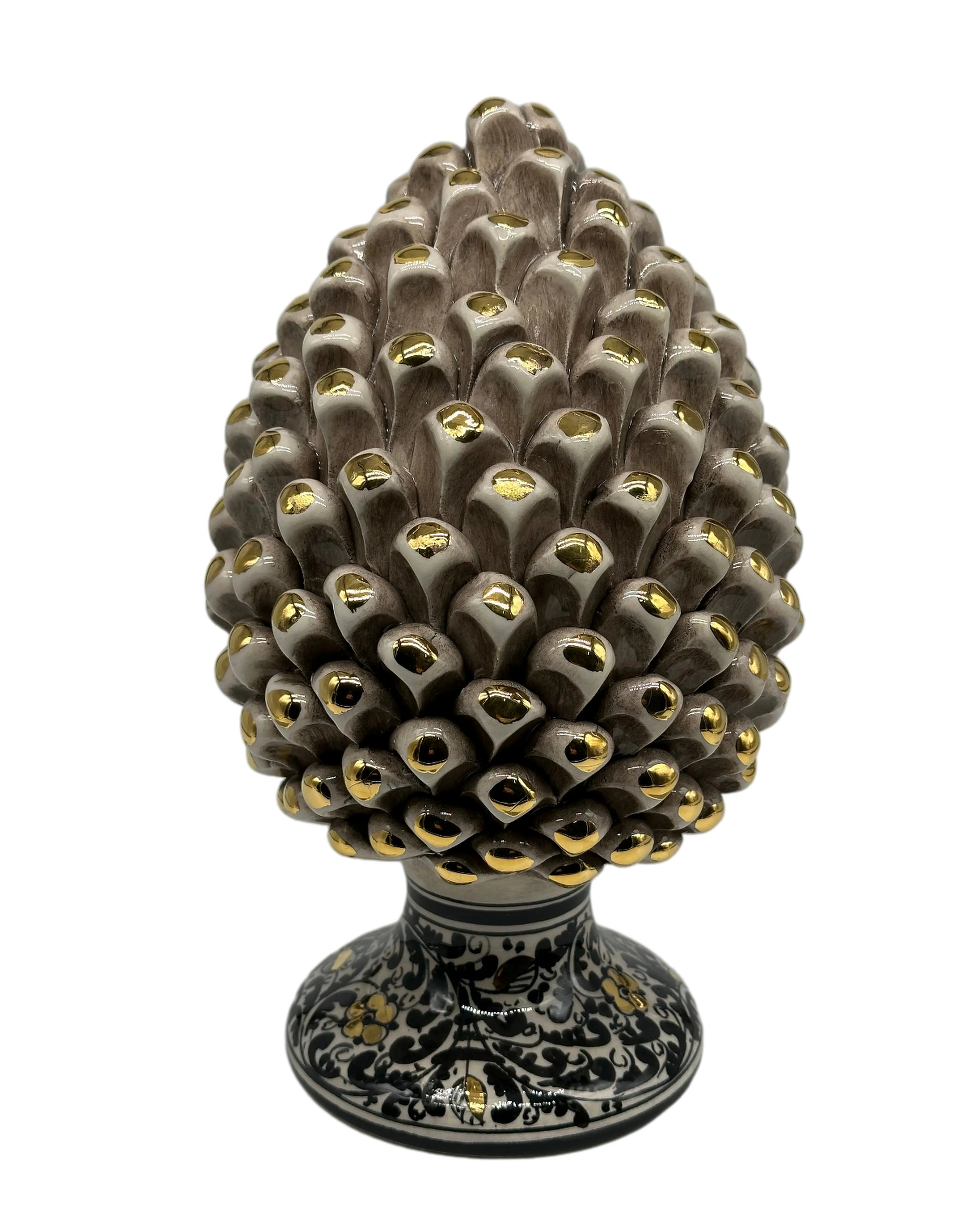 Pigna “CHIC” Ceramica Caltagirone cm H.25 Artigianale Beige DD CERAMICHE SICILIANE