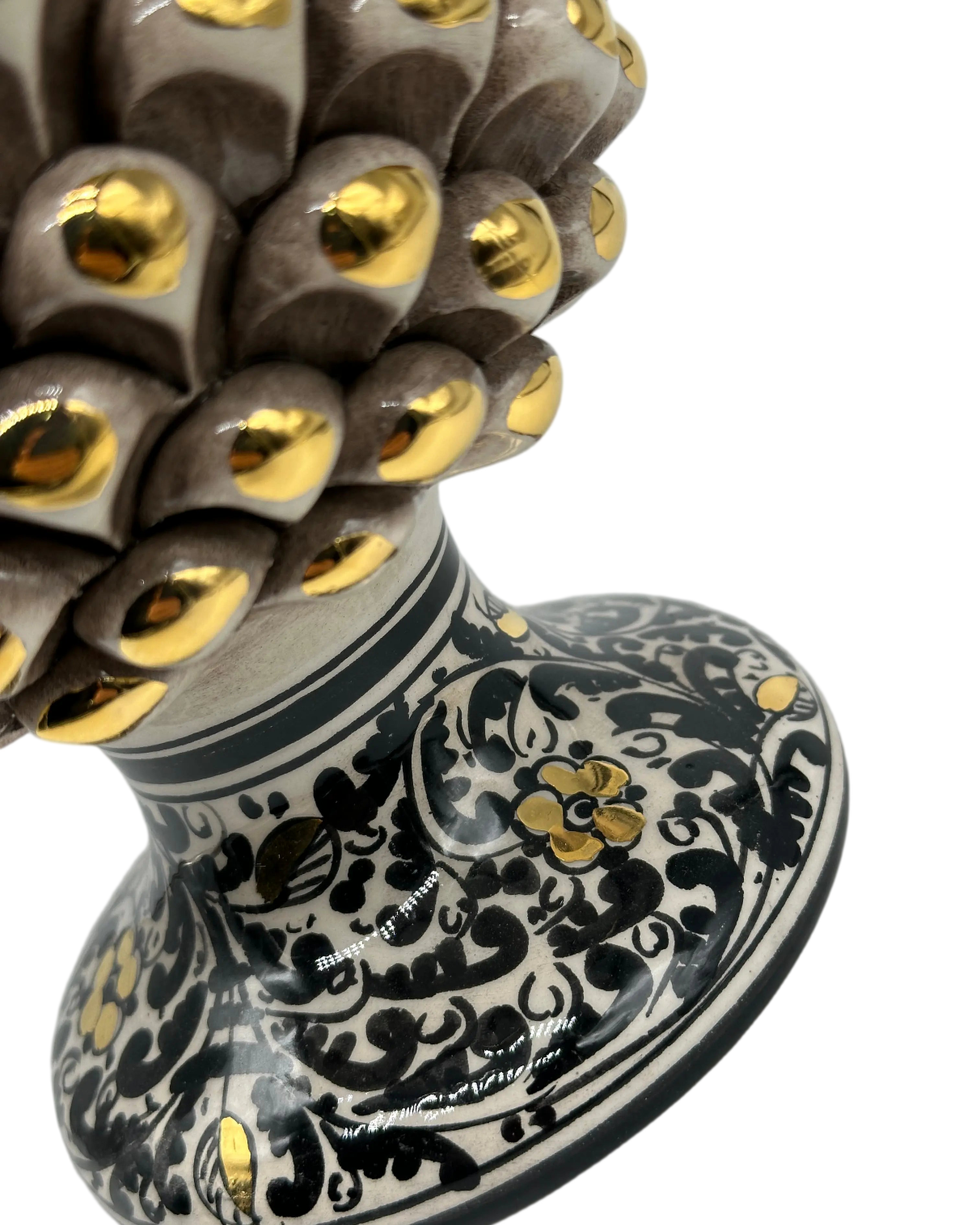 Pigna “CHIC” Ceramica Caltagirone cm H.25 Artigianale Beige DD CERAMICHE SICILIANE