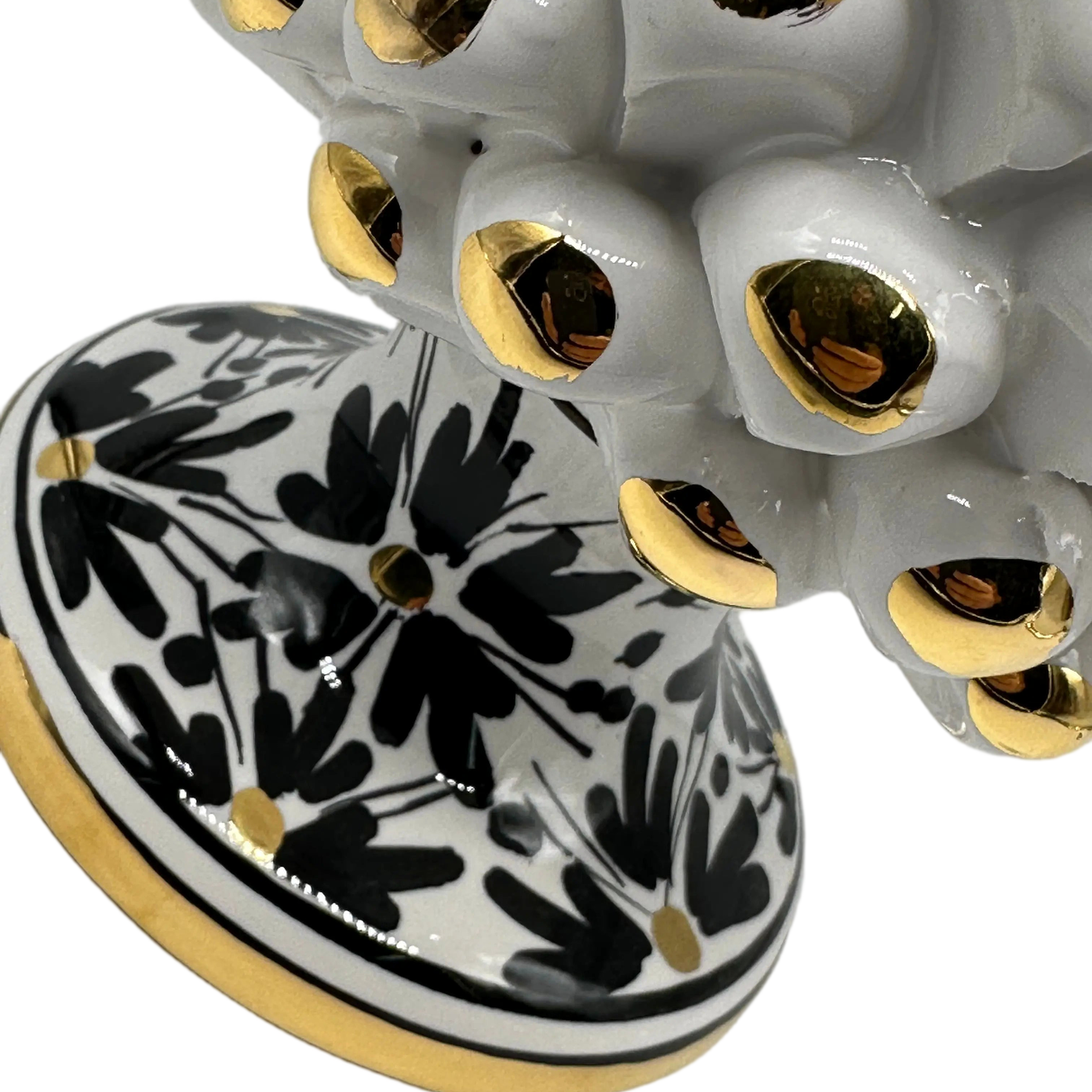 Pigna “CHIC” Ceramica Caltagirone cm H.25 Artigianale Bianco DD CERAMICHE SICILIANE