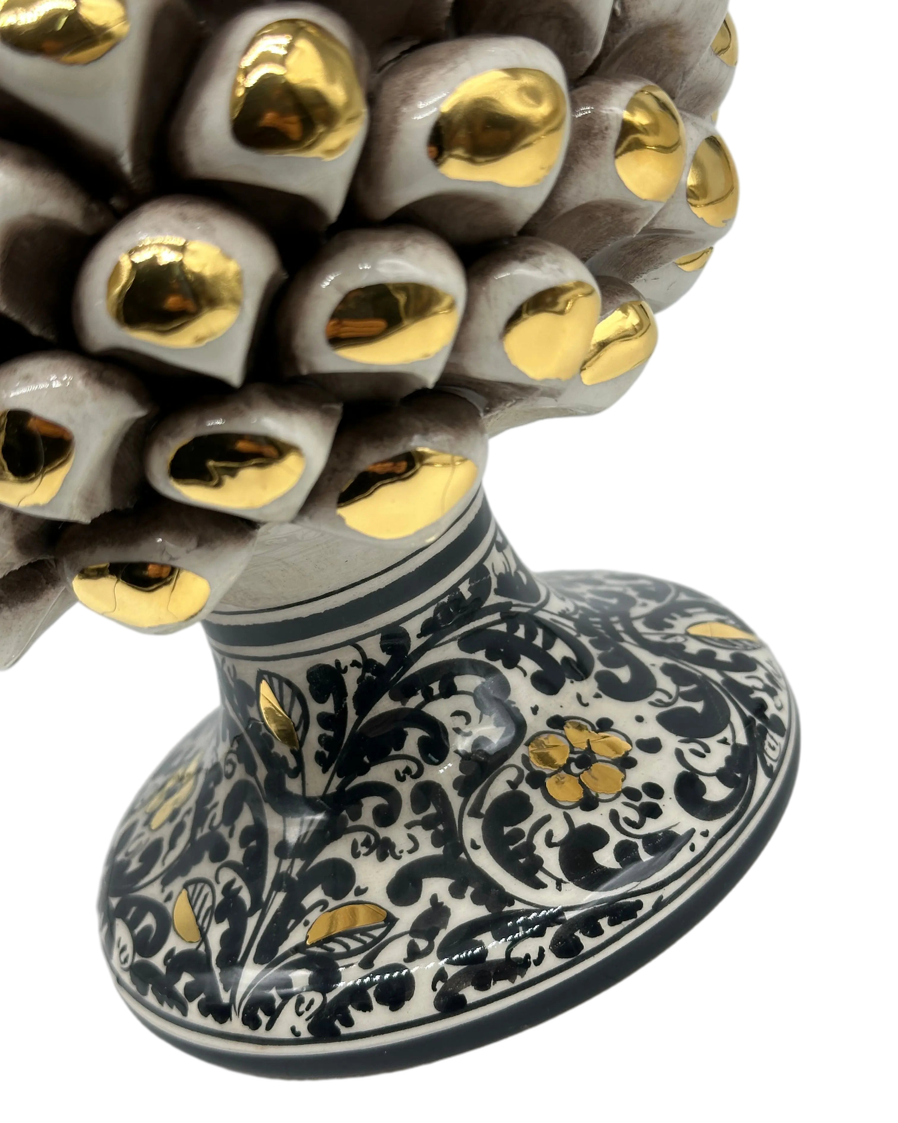 Pigna “CHIC” Ceramica Caltagirone cm H.30 Artigianale Beige DD CERAMICHE SICILIANE