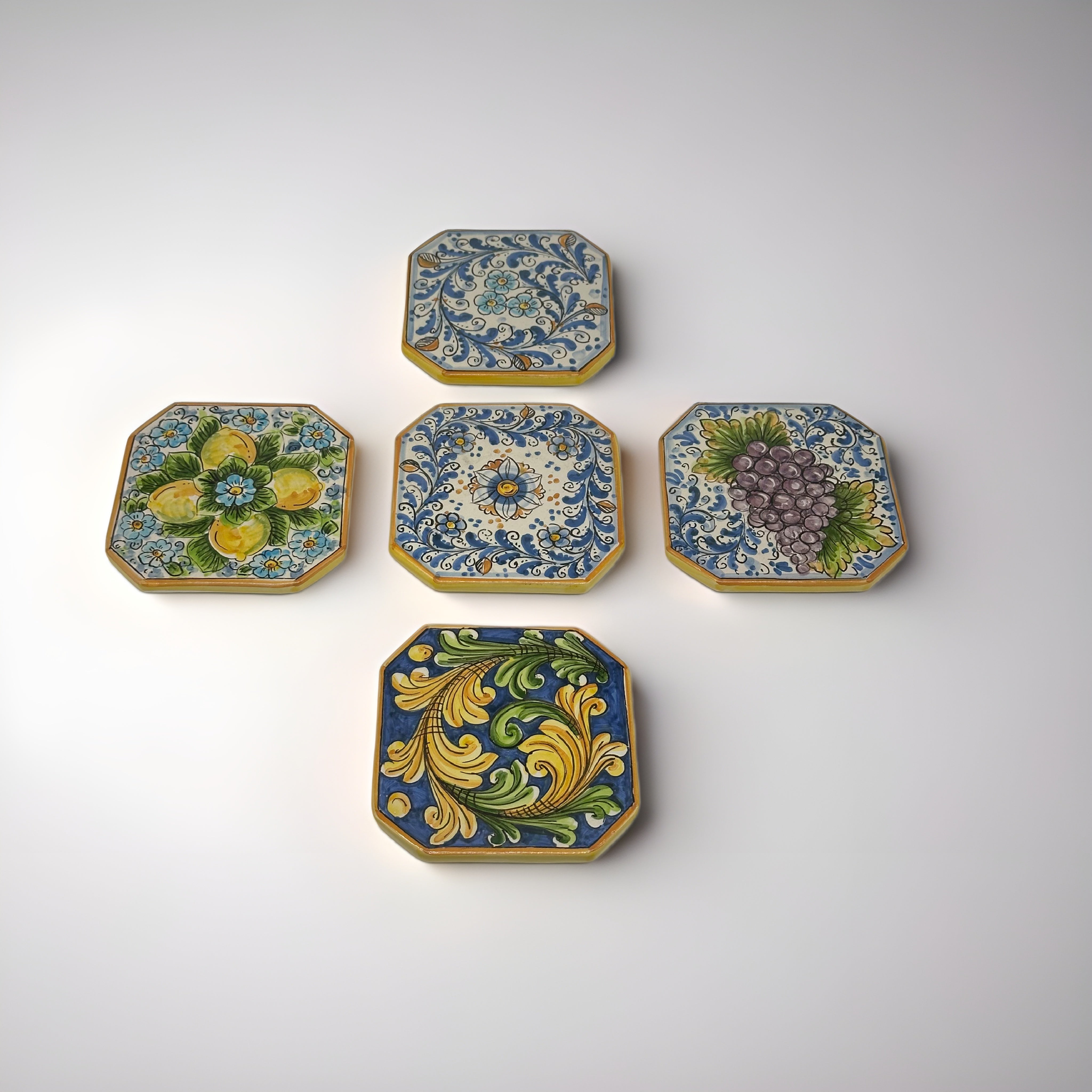 Poggiapentola 12cm Decorato Ceramica Caltagirone - BOMBONIERA