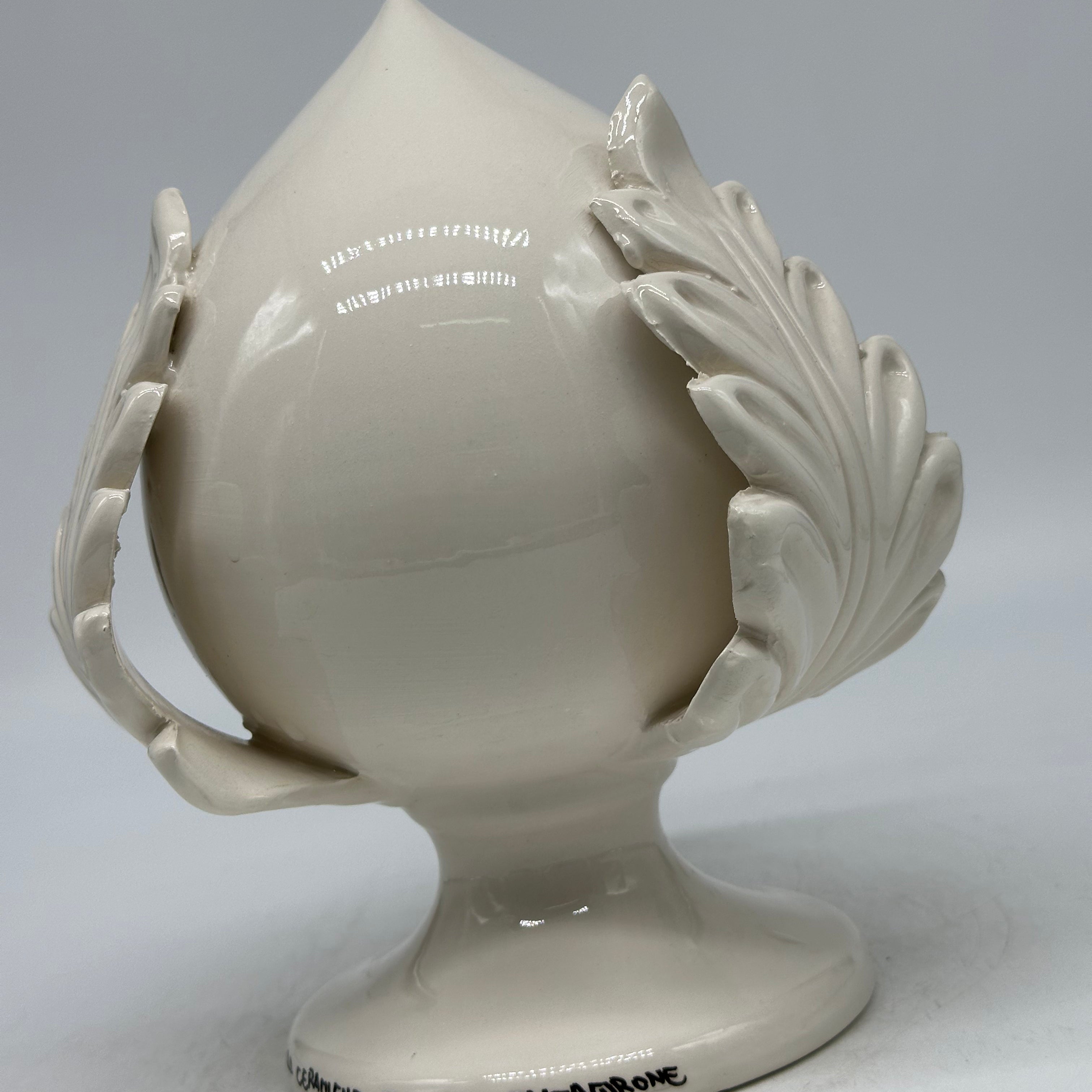 Pumo Ceramica Caltagirone cm H.20 Artigianale Bianco - PUMI