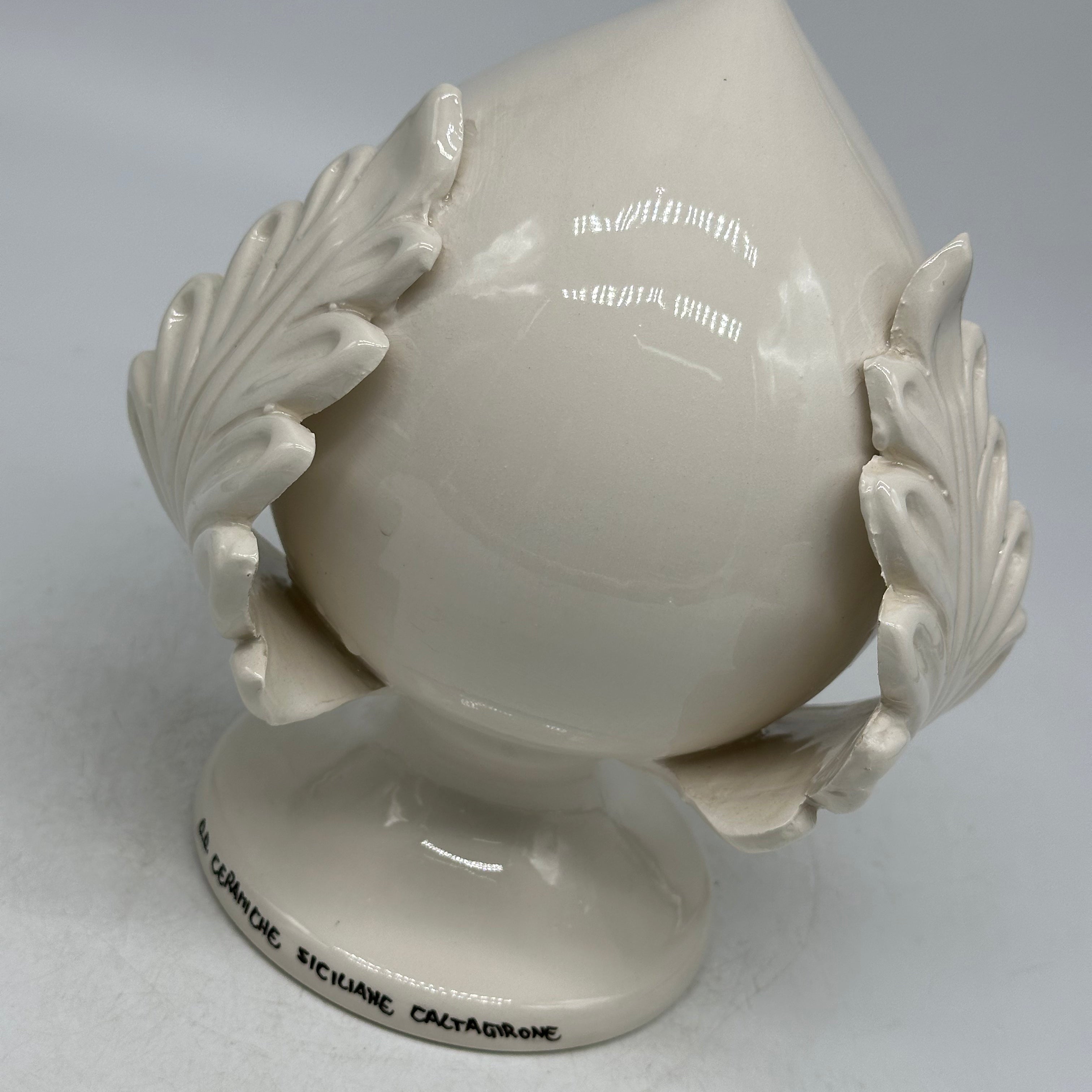 Pumo Ceramica Caltagirone cm H.20 Artigianale Bianco - PUMI