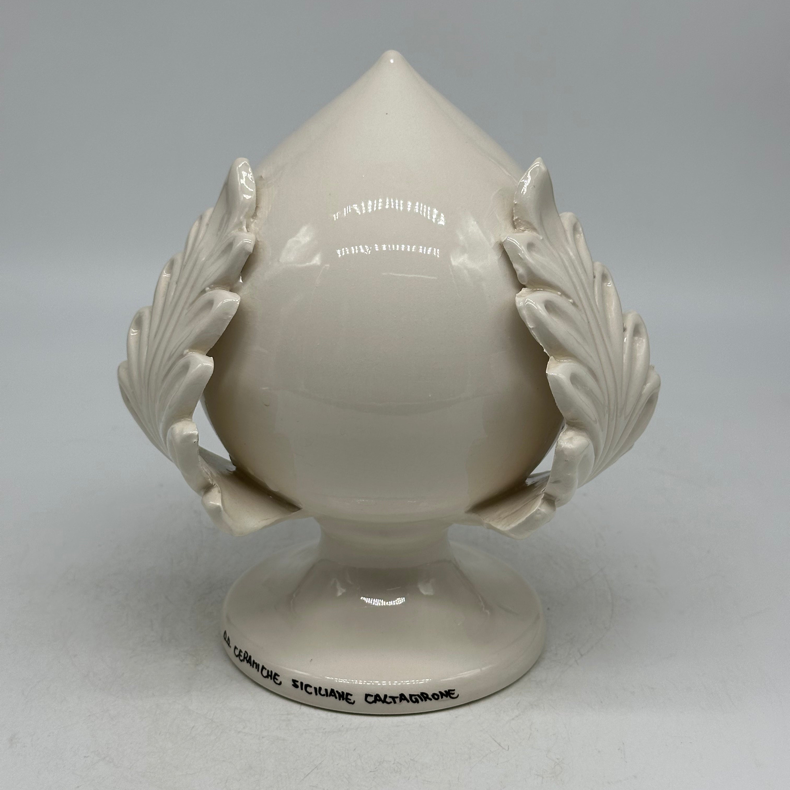 Pumo Ceramica Caltagirone cm H.20 Artigianale Bianco - PUMI