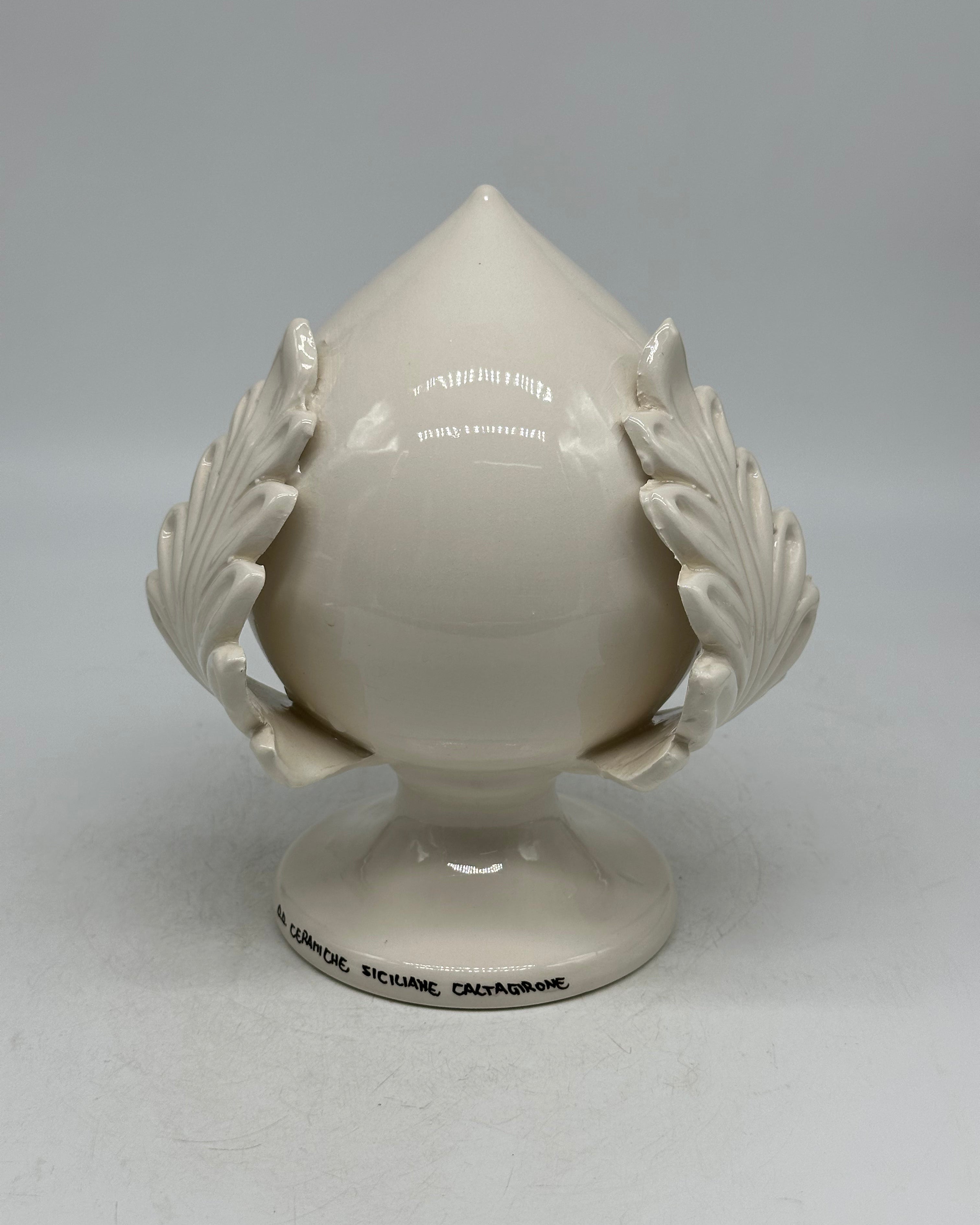 Pumo Ceramica Caltagirone cm H.20 Artigianale Bianco - PUMI