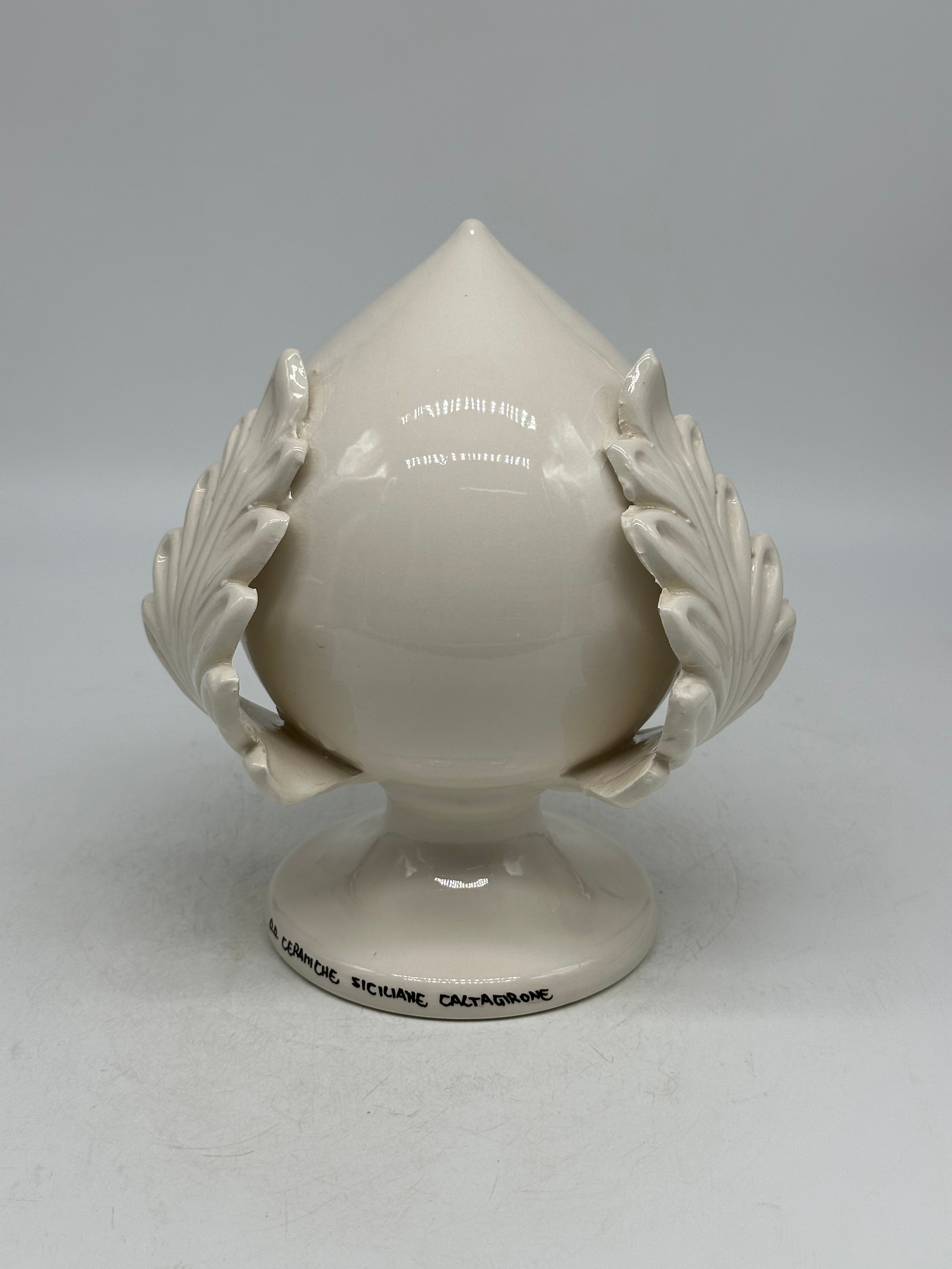 Pumo Ceramica Caltagirone cm H.20 Artigianale Bianco - PUMI