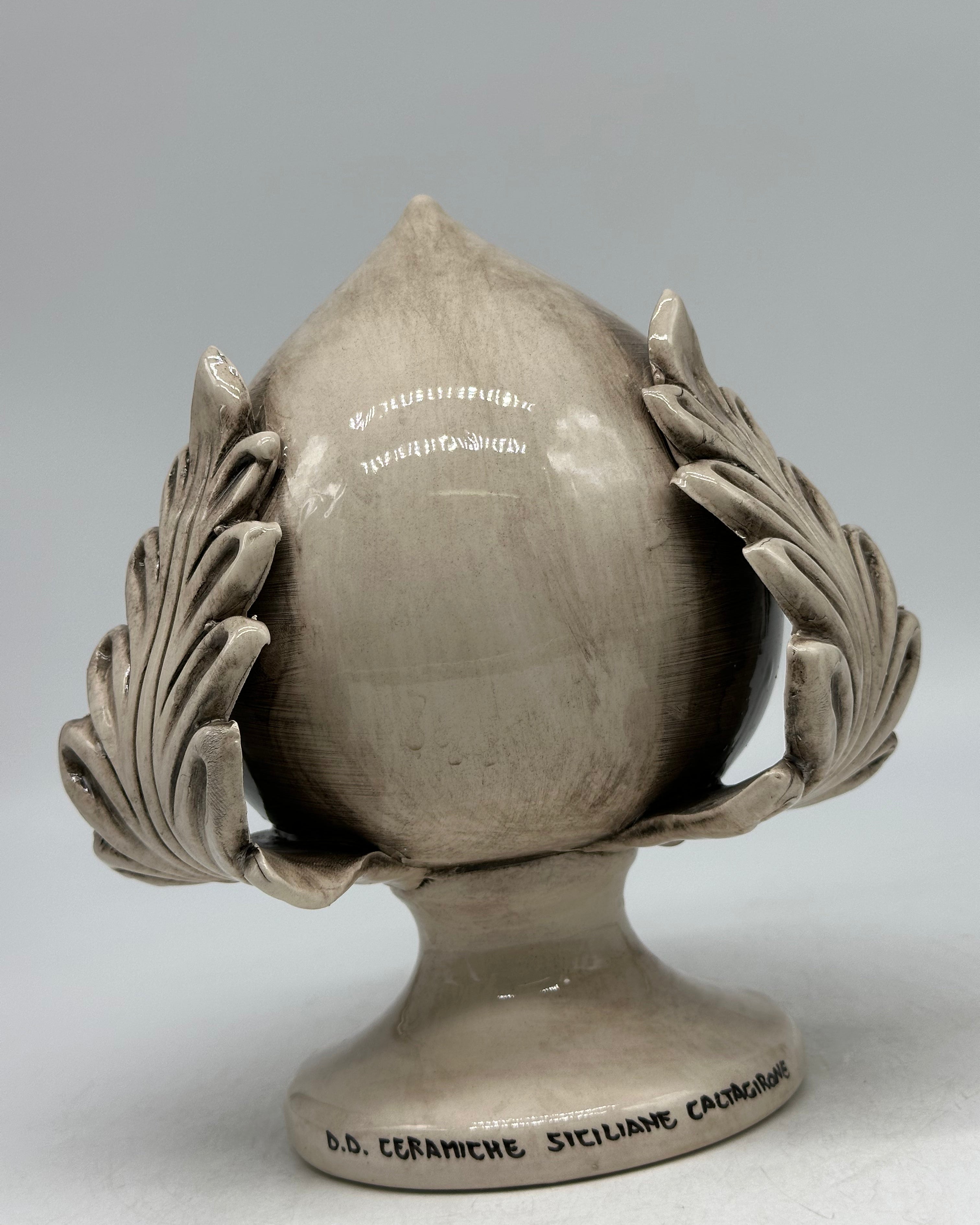 Pumo Ceramica Caltagirone cm H.20 Artigianale Écru - PUMI