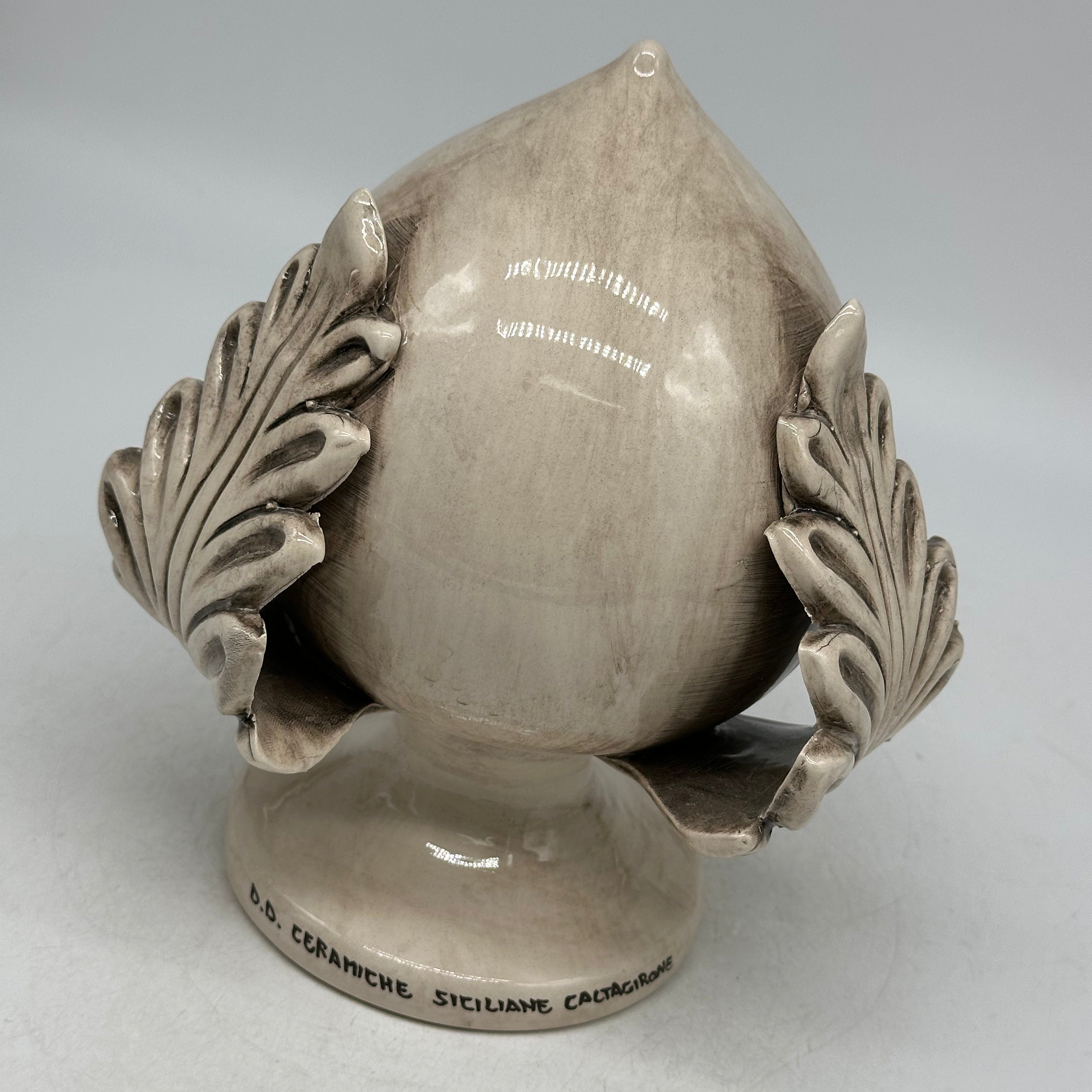 Pumo Ceramica Caltagirone cm H.20 Artigianale Écru - PUMI