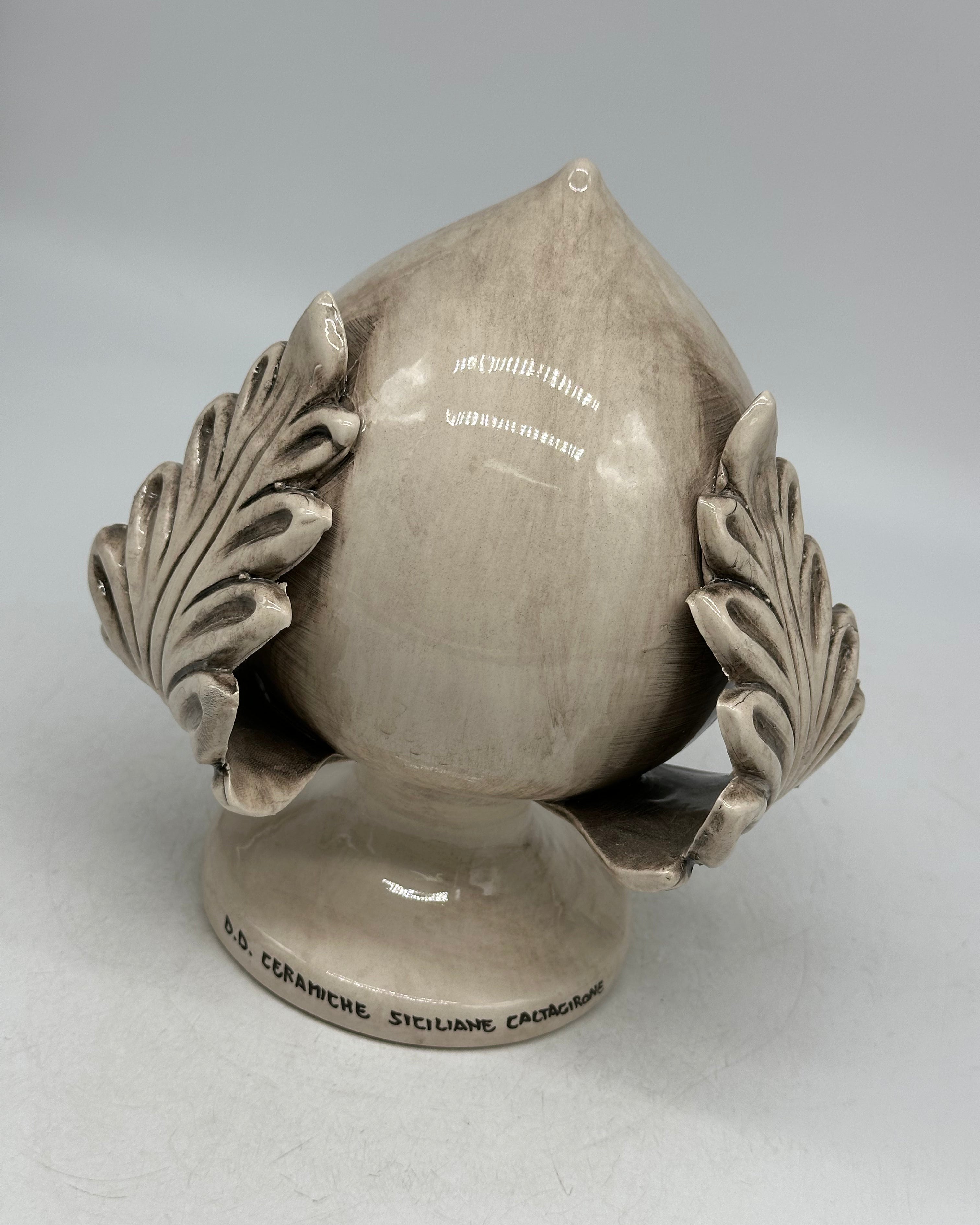 Pumo Ceramica Caltagirone cm H.20 Artigianale Écru - PUMI