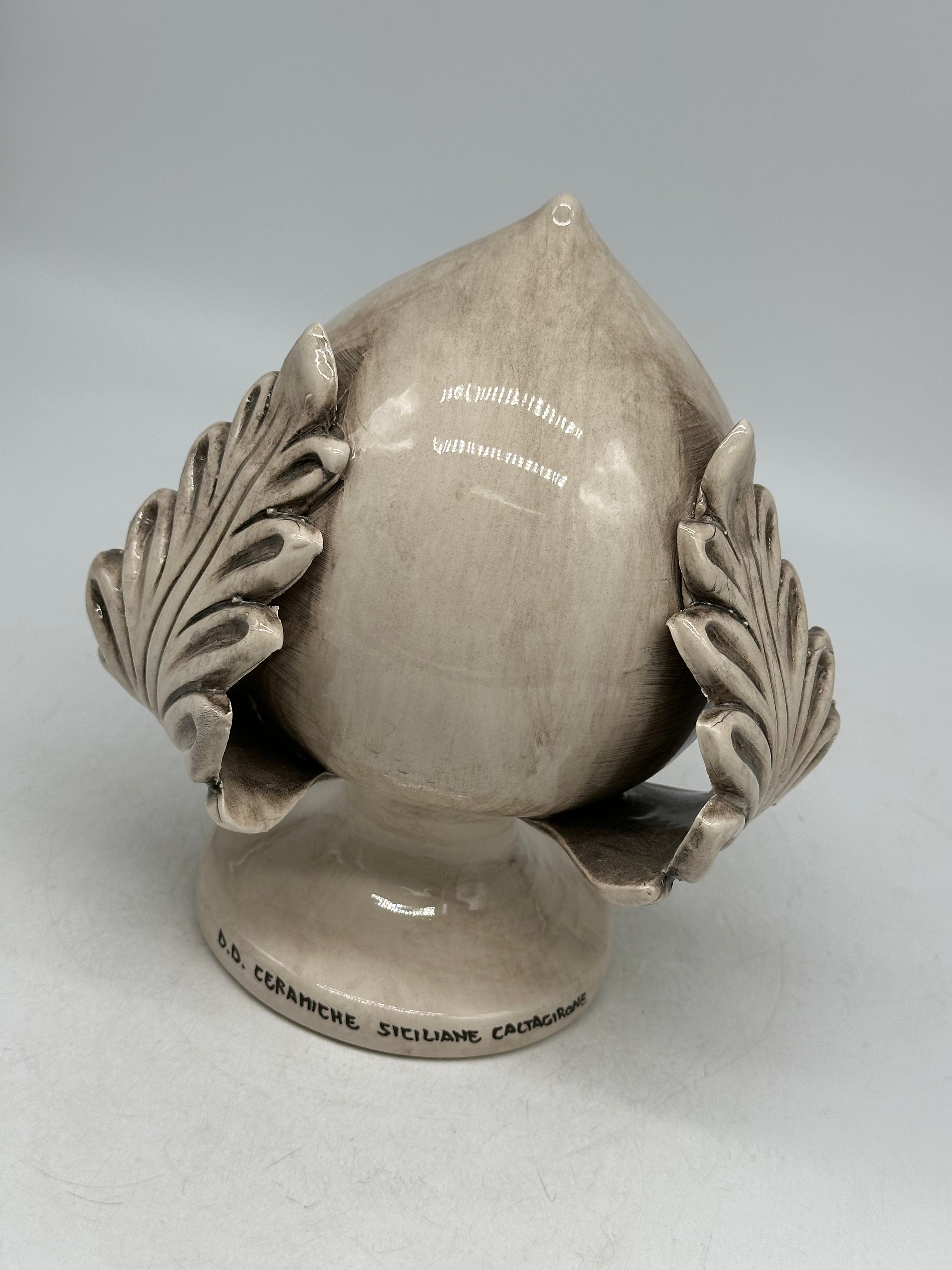 Pumo Ceramica Caltagirone cm H.20 Artigianale Écru - PUMI