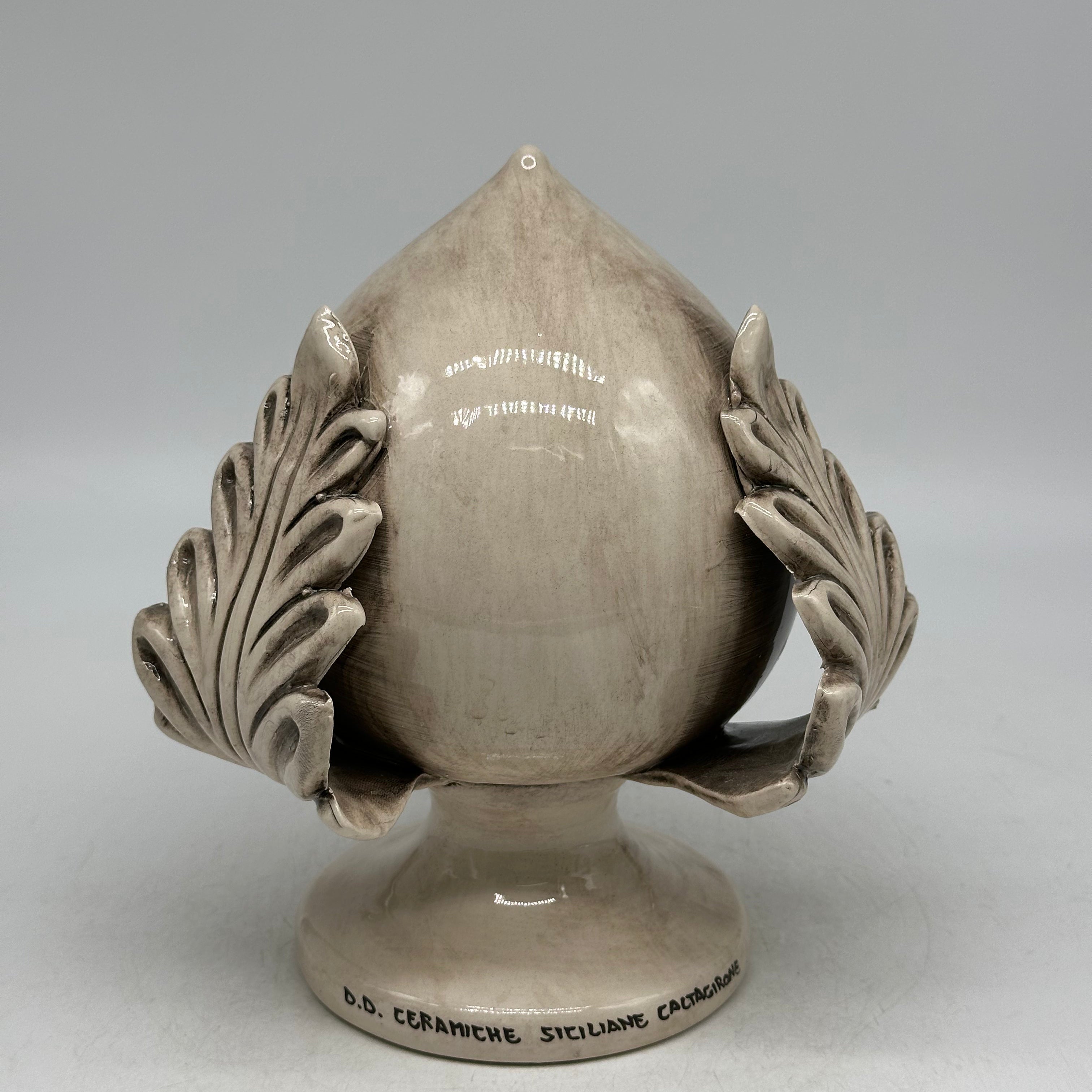 Pumo Ceramica Caltagirone cm H.20 Artigianale Écru - PUMI