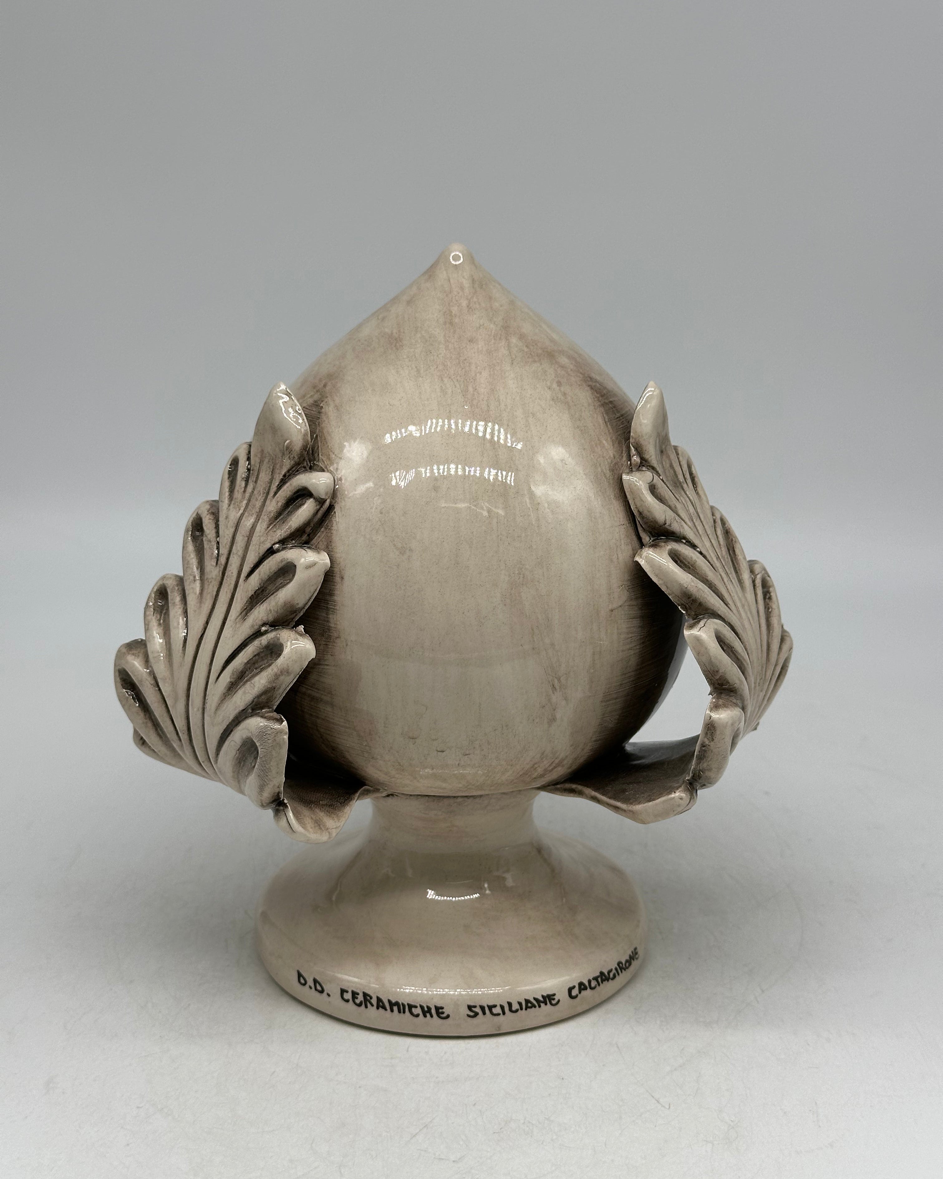 Pumo Ceramica Caltagirone cm H.20 Artigianale Écru - PUMI