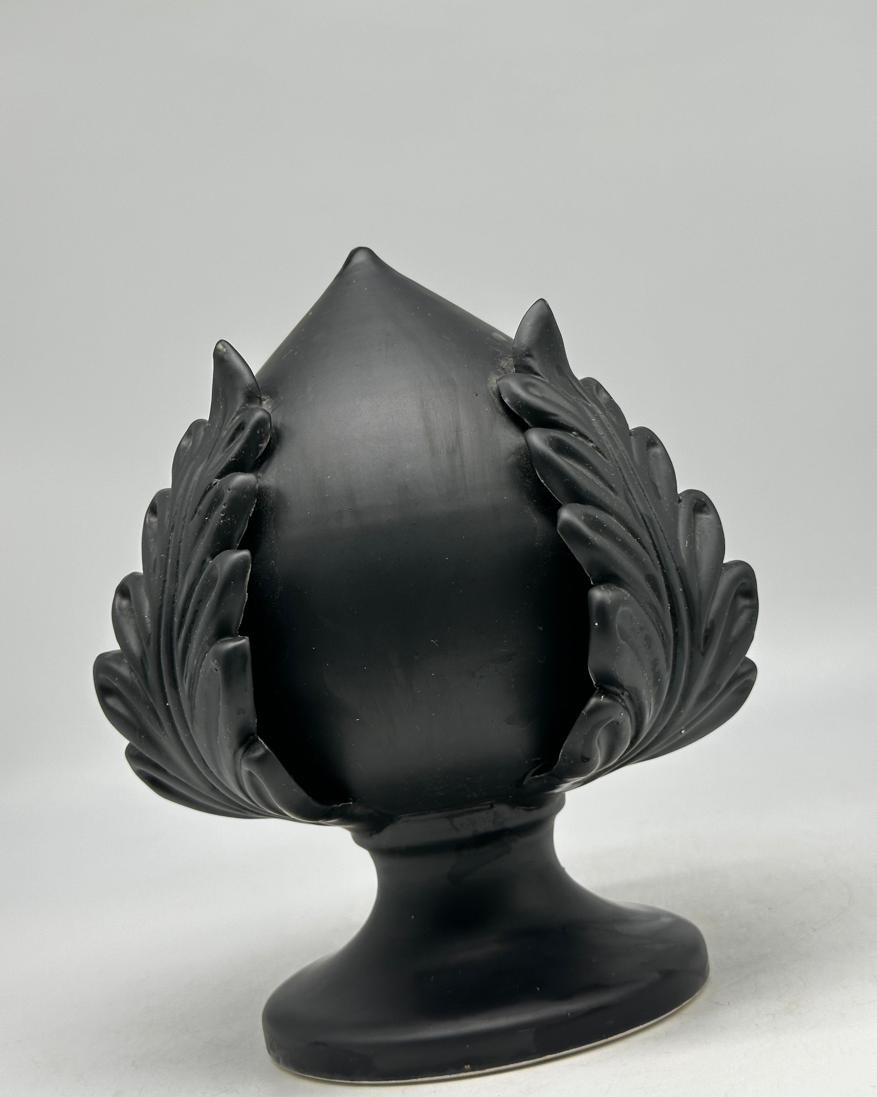 Pumo Ceramica Caltagirone cm H.20 Artigianale Nero Opaco - PUMI