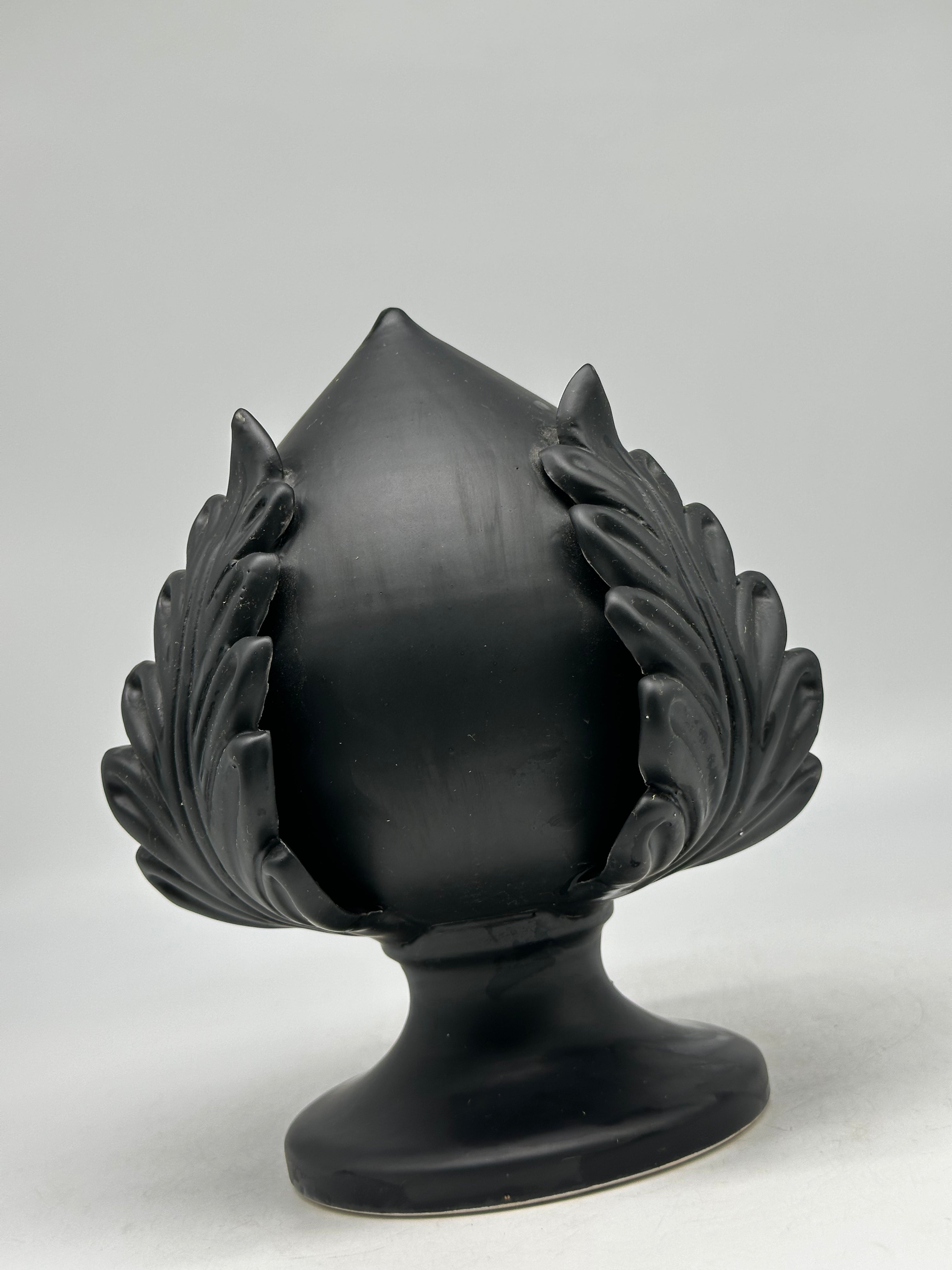 Pumo Ceramica Caltagirone cm H.20 Artigianale Nero Opaco - PUMI