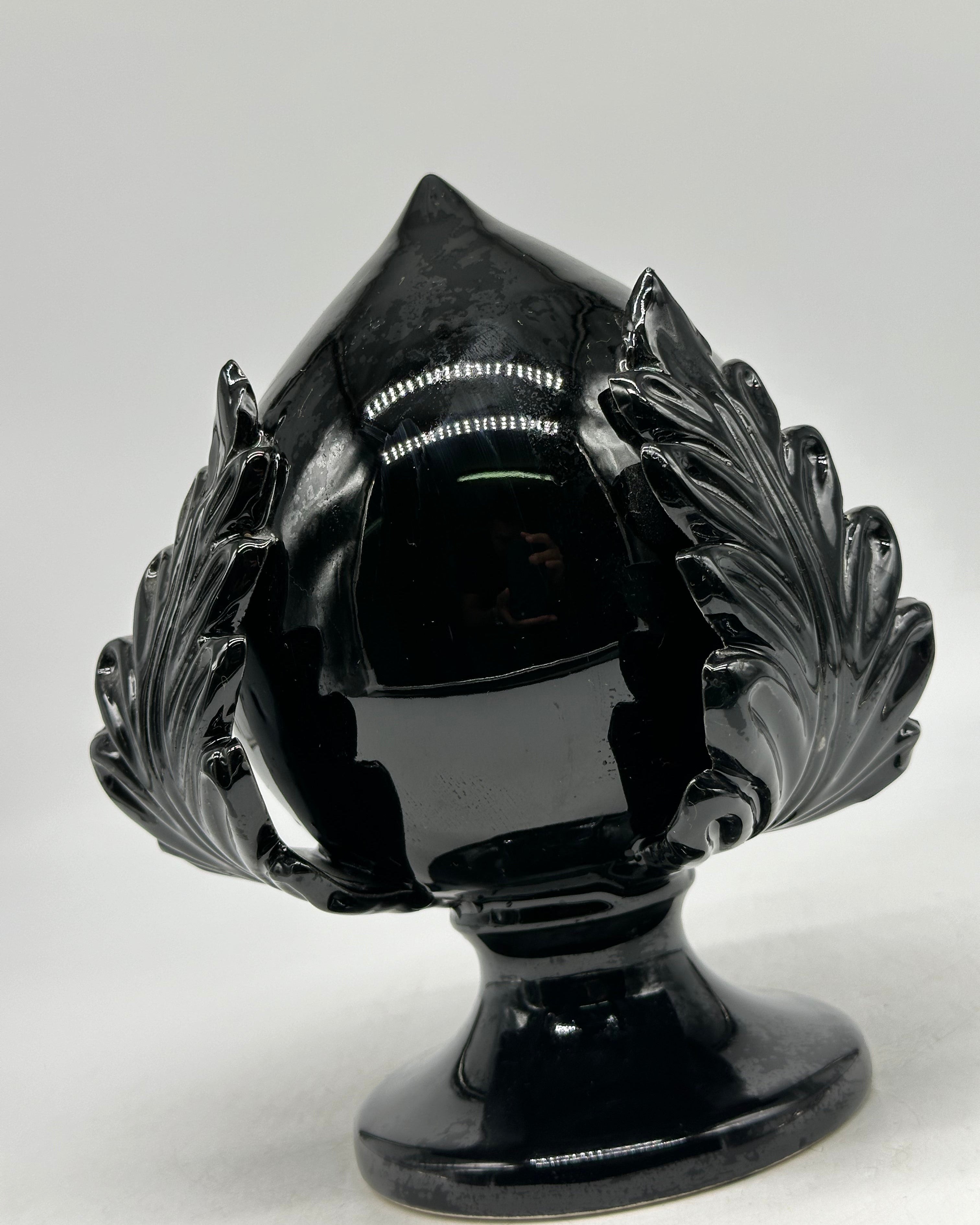 Pumo Ceramica Caltagirone cm H.20 Artigianale Nero - PUMI