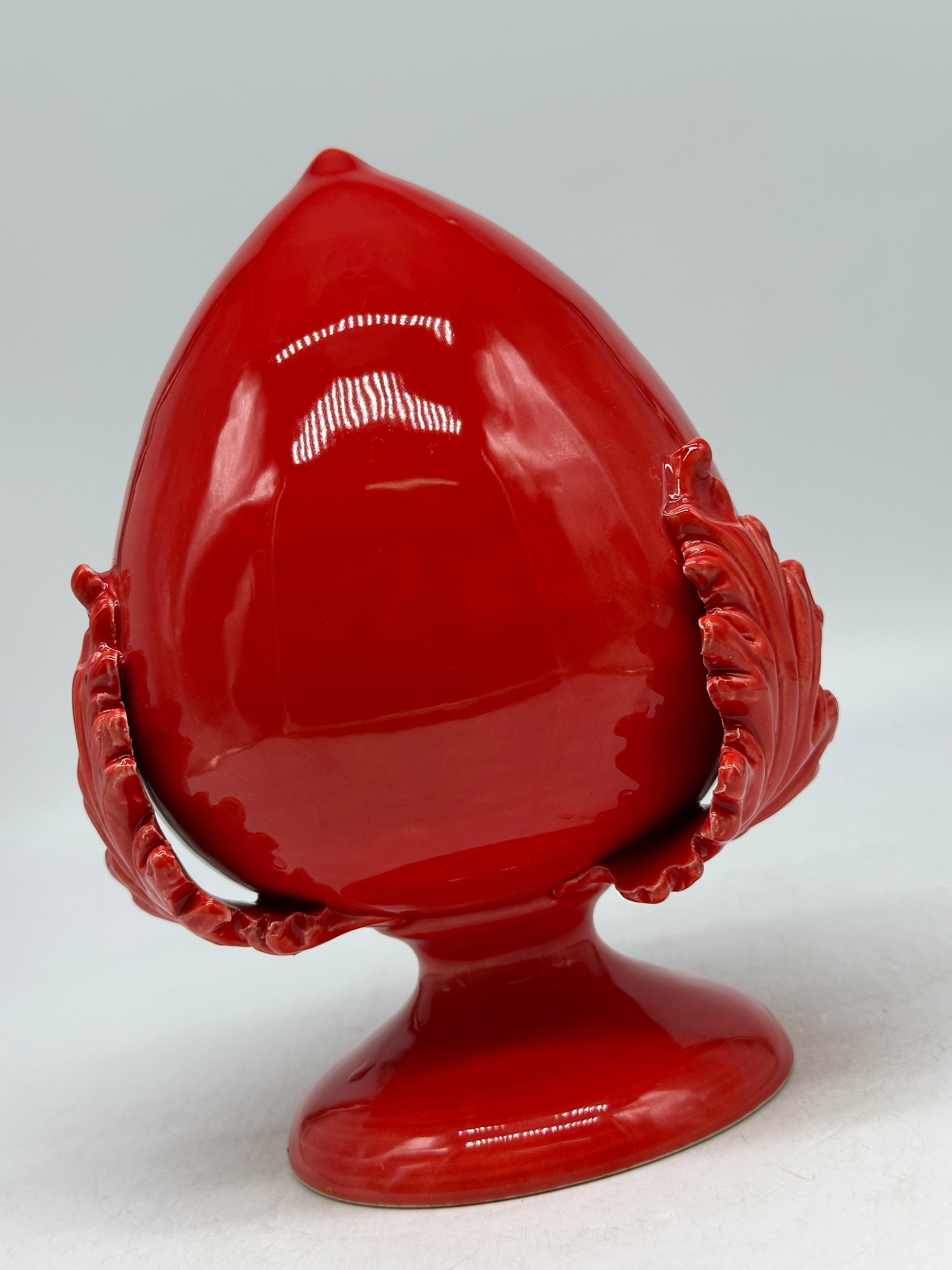 Pumo Ceramica Caltagirone cm H.20 Artigianale Rosso - PUMI