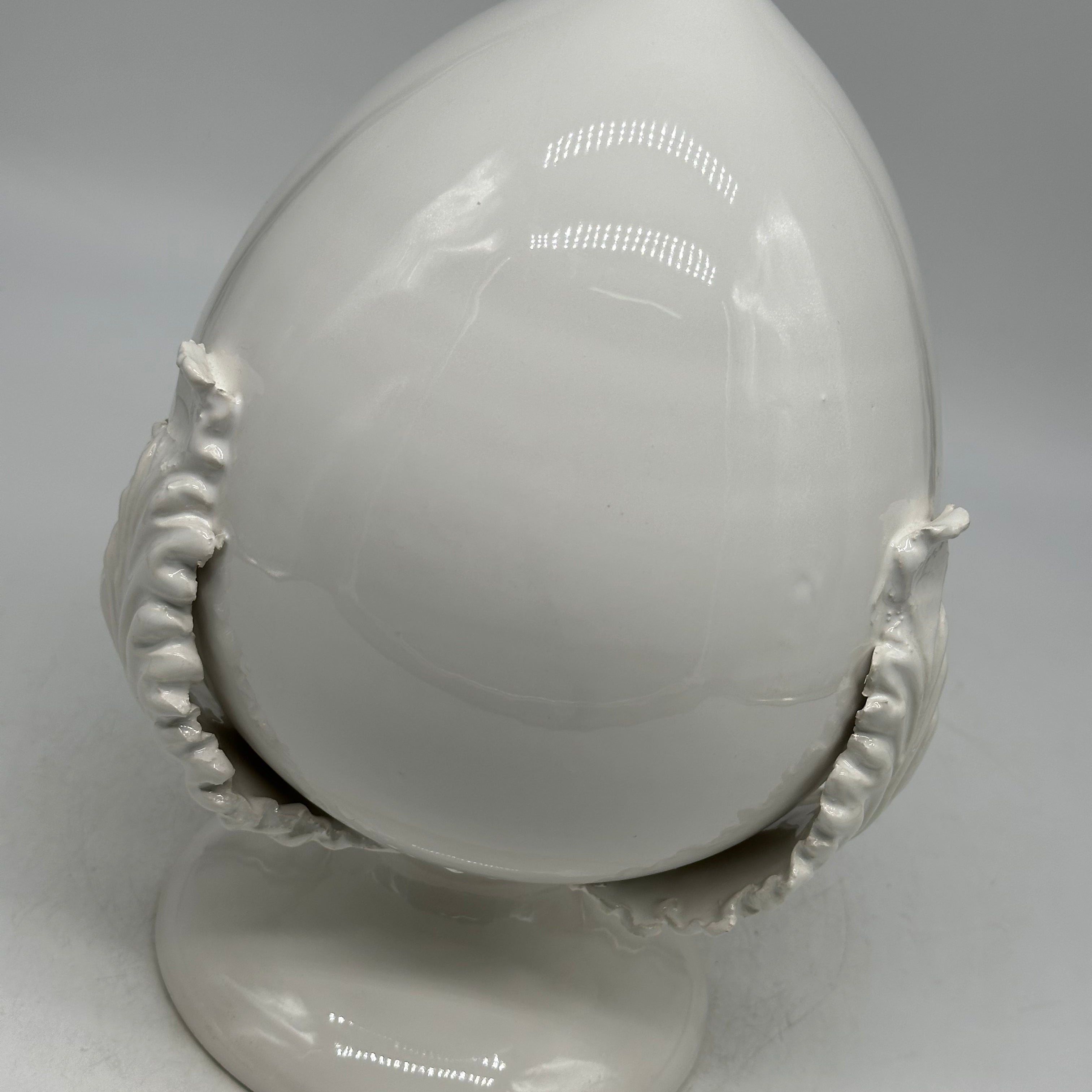 Pumo Ceramica Caltagirone cm H.25 Artigianale Bianco - PUMI