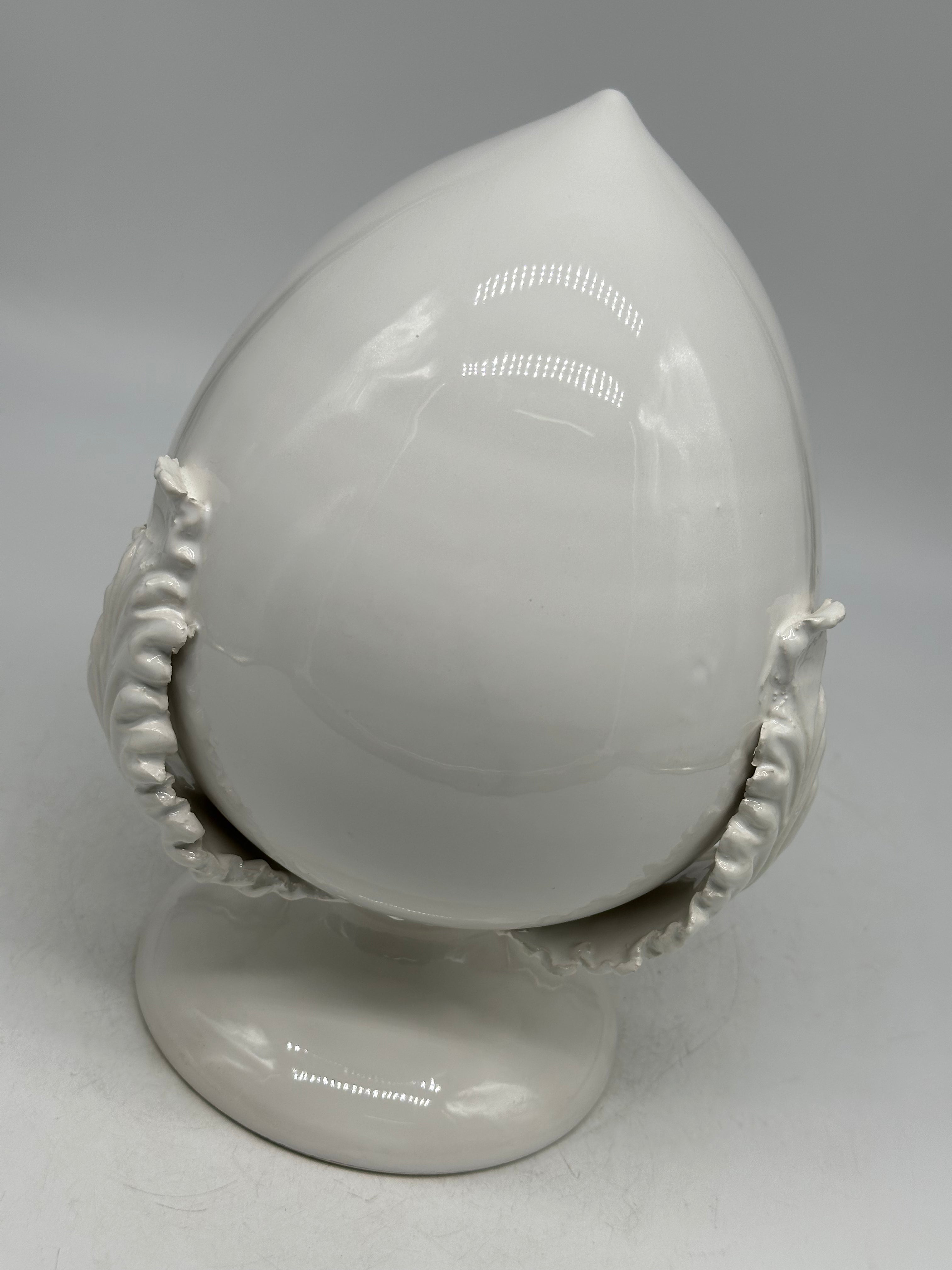 Pumo Ceramica Caltagirone cm H.25 Artigianale Bianco - PUMI