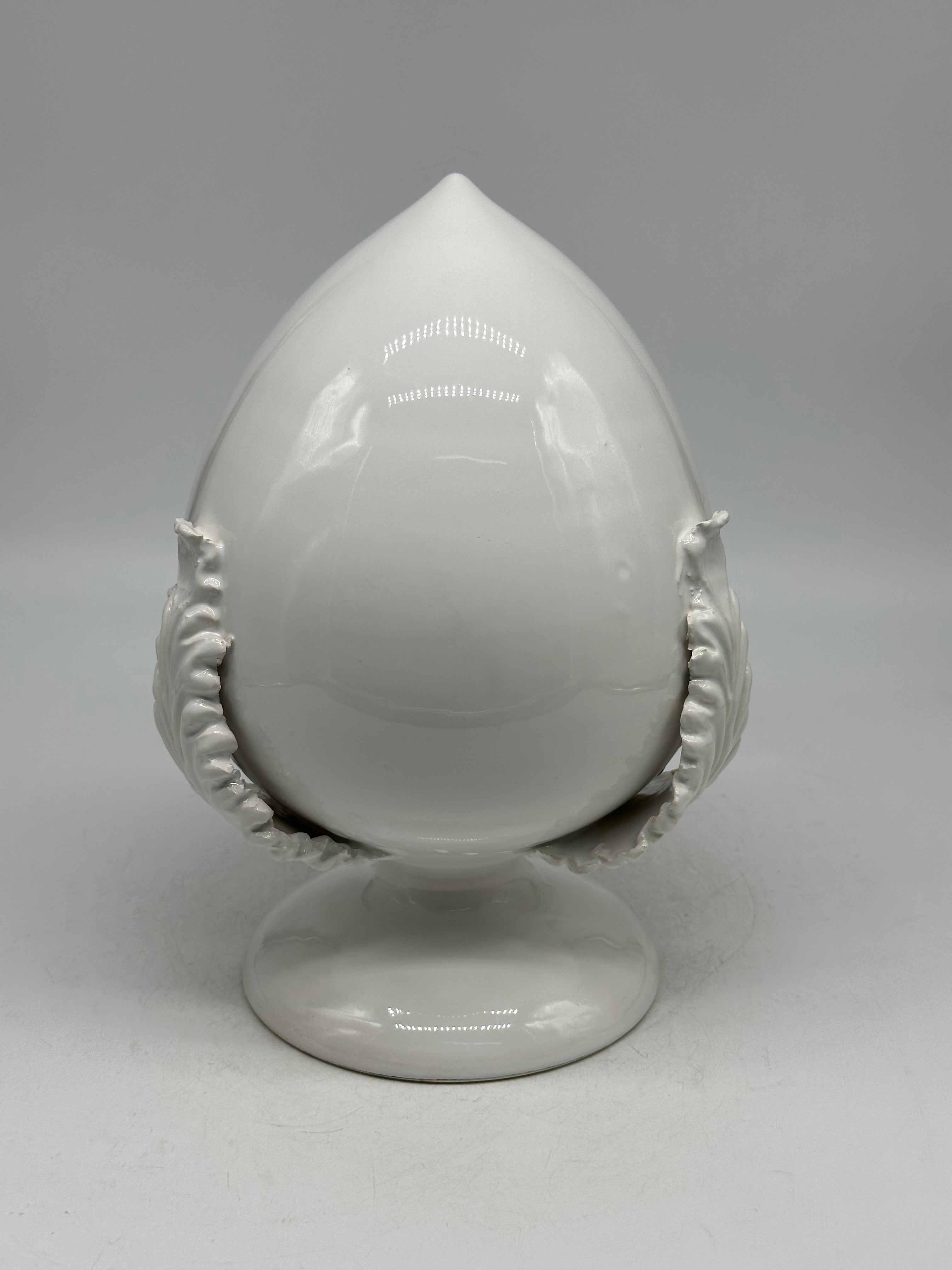 Pumo Ceramica Caltagirone cm H.25 Artigianale Bianco - PUMI