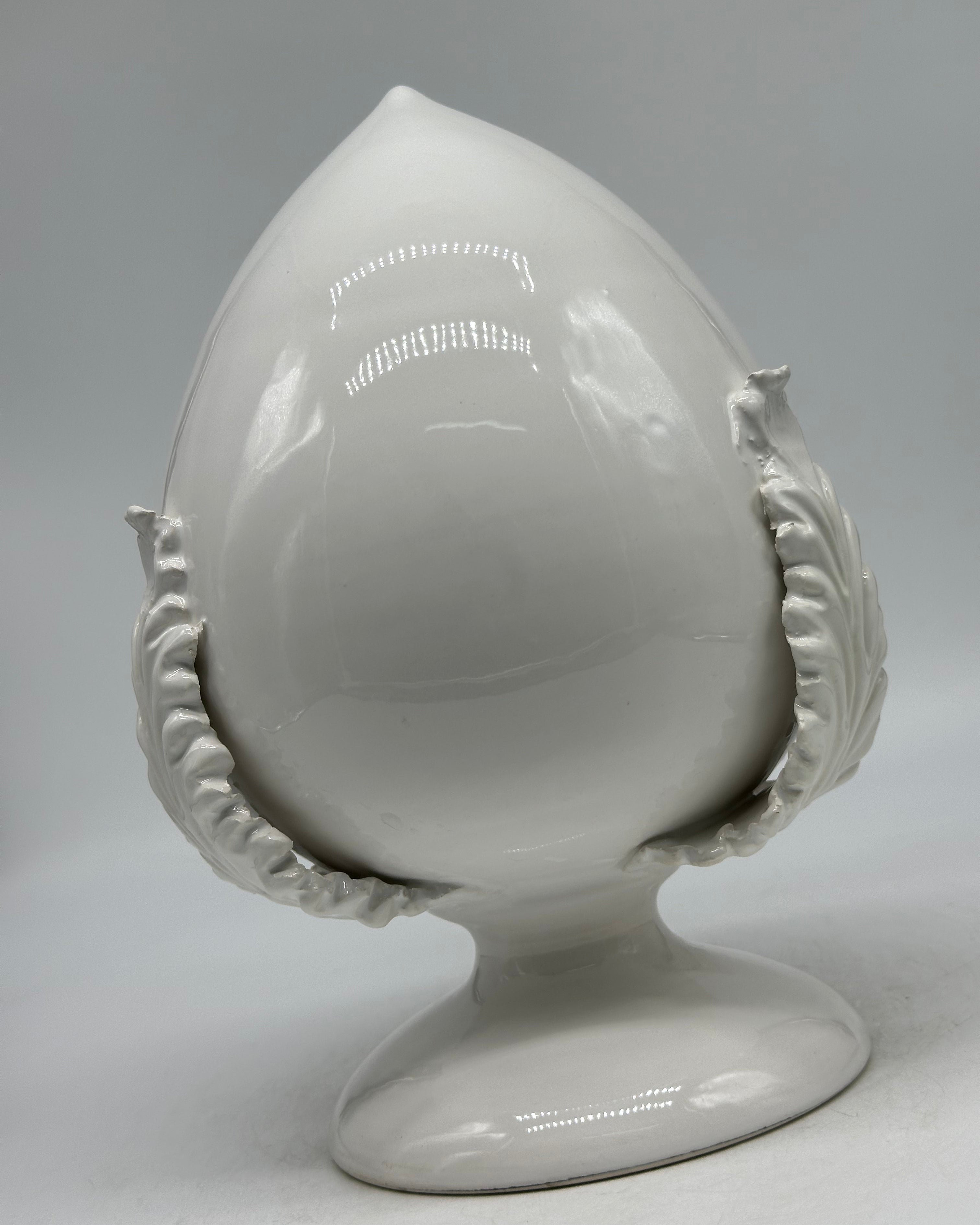 Pumo Ceramica Caltagirone cm H.25 Artigianale Bianco - PUMI