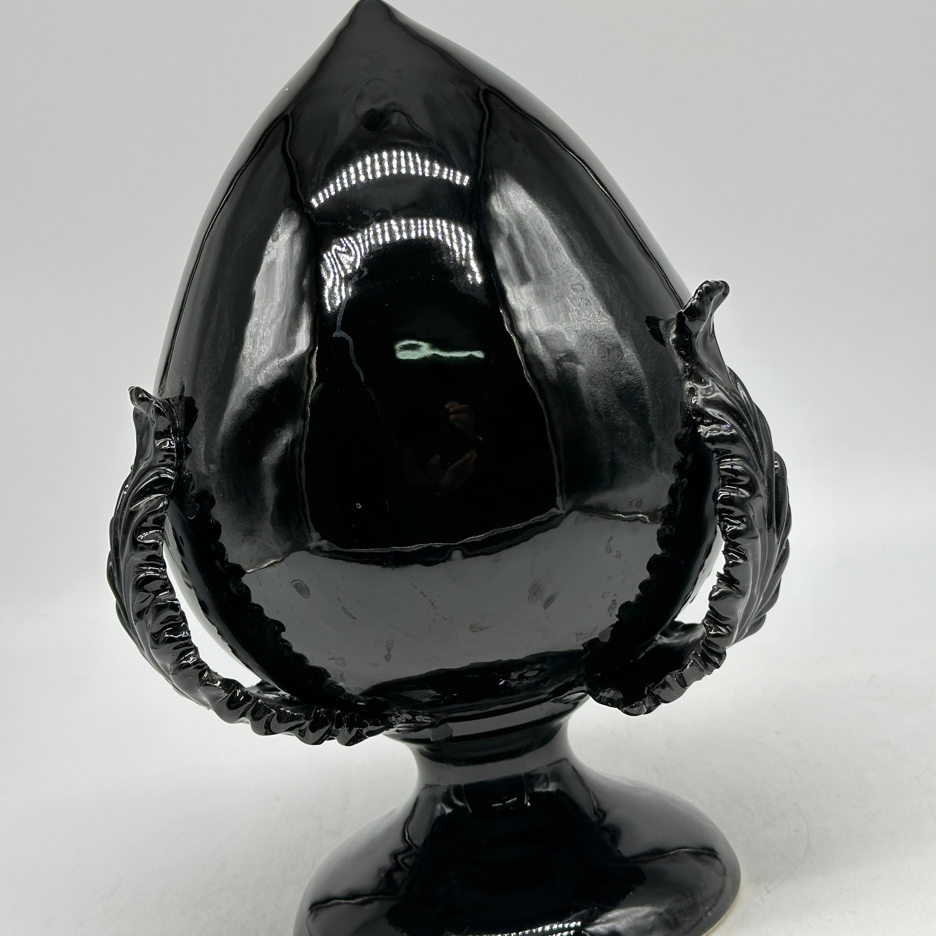 Pumo Ceramica Caltagirone cm H.25 Artigianale Nero - PUMI