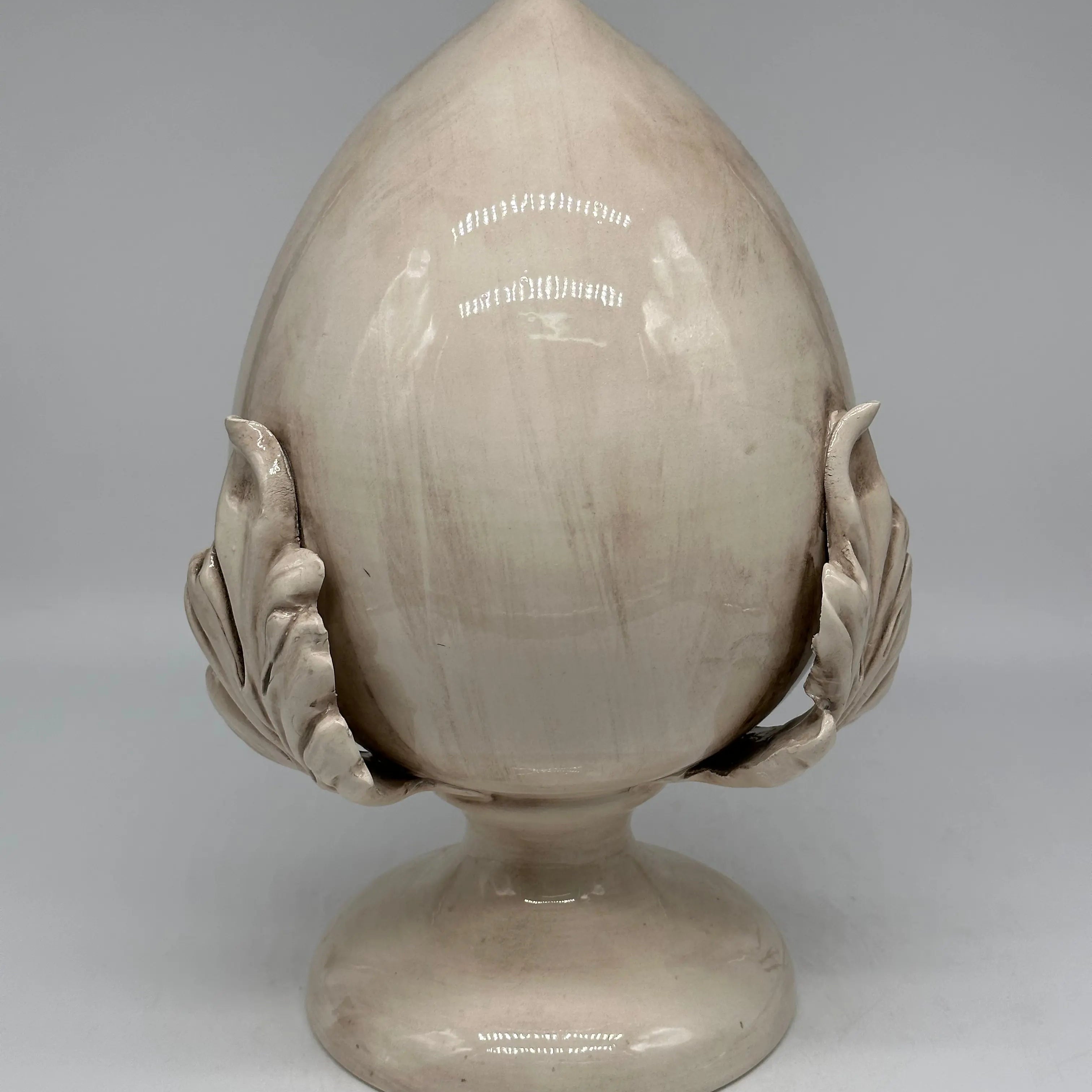 Pumo Ceramica Caltagirone cm H.30 Artigianale Écru DD CERAMICHE SICILIANE