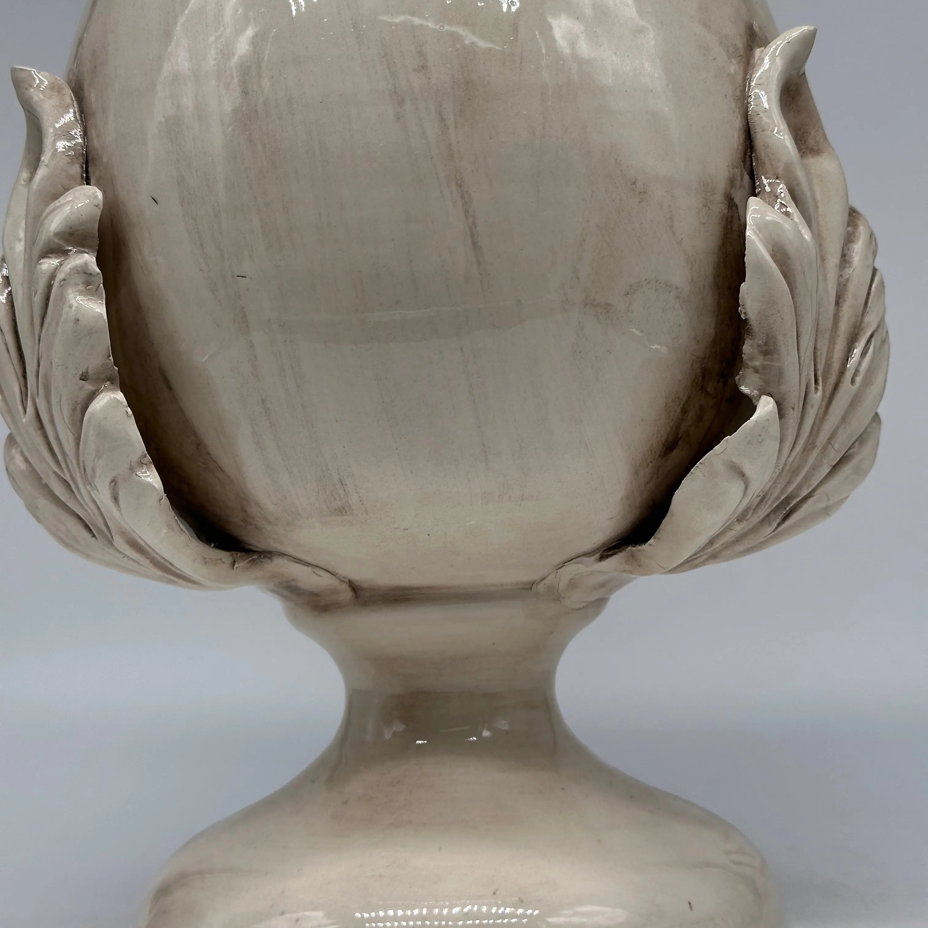 Pumo Ceramica Caltagirone cm H.30 Artigianale Écru DD CERAMICHE SICILIANE