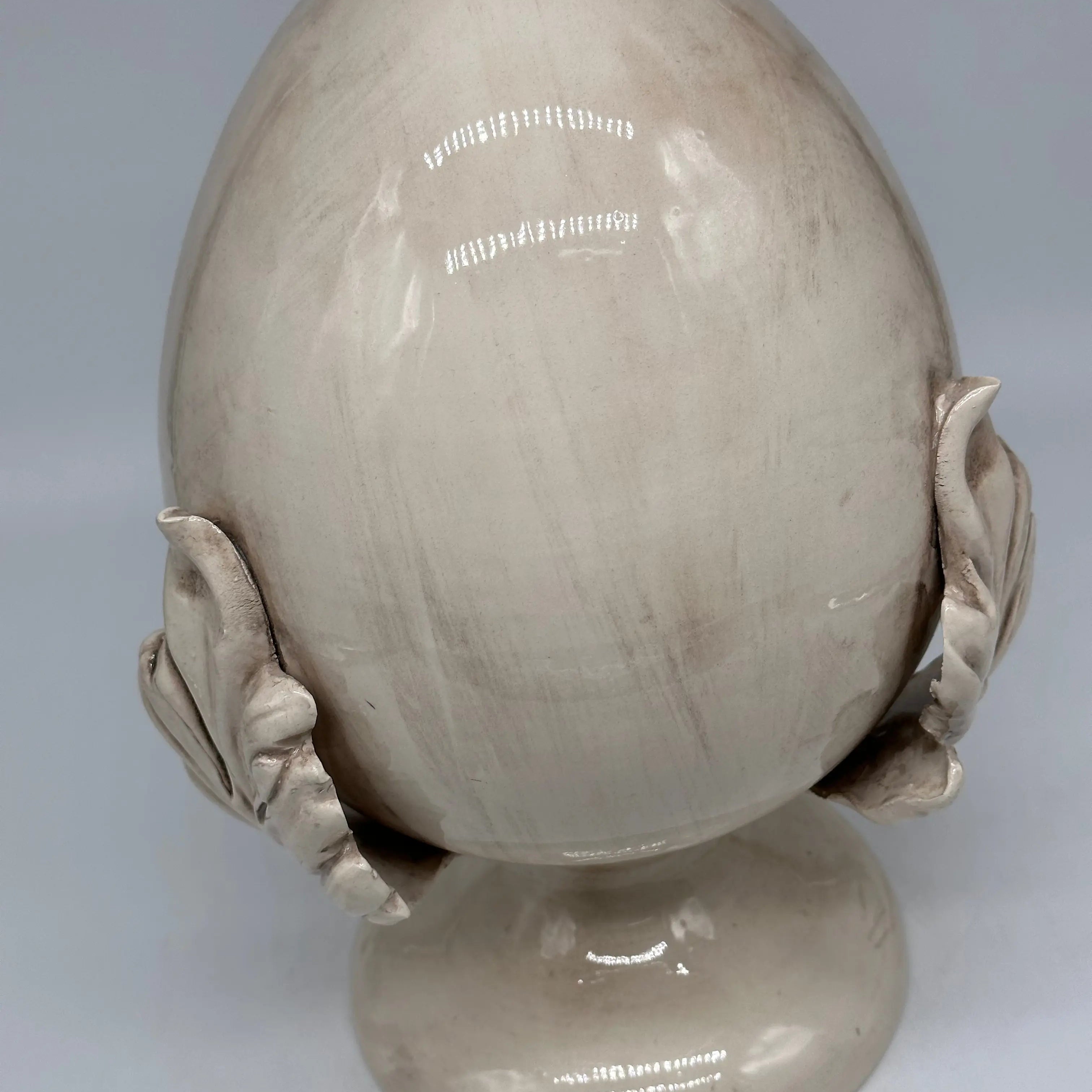 Pumo Ceramica Caltagirone cm H.30 Artigianale Écru DD CERAMICHE SICILIANE