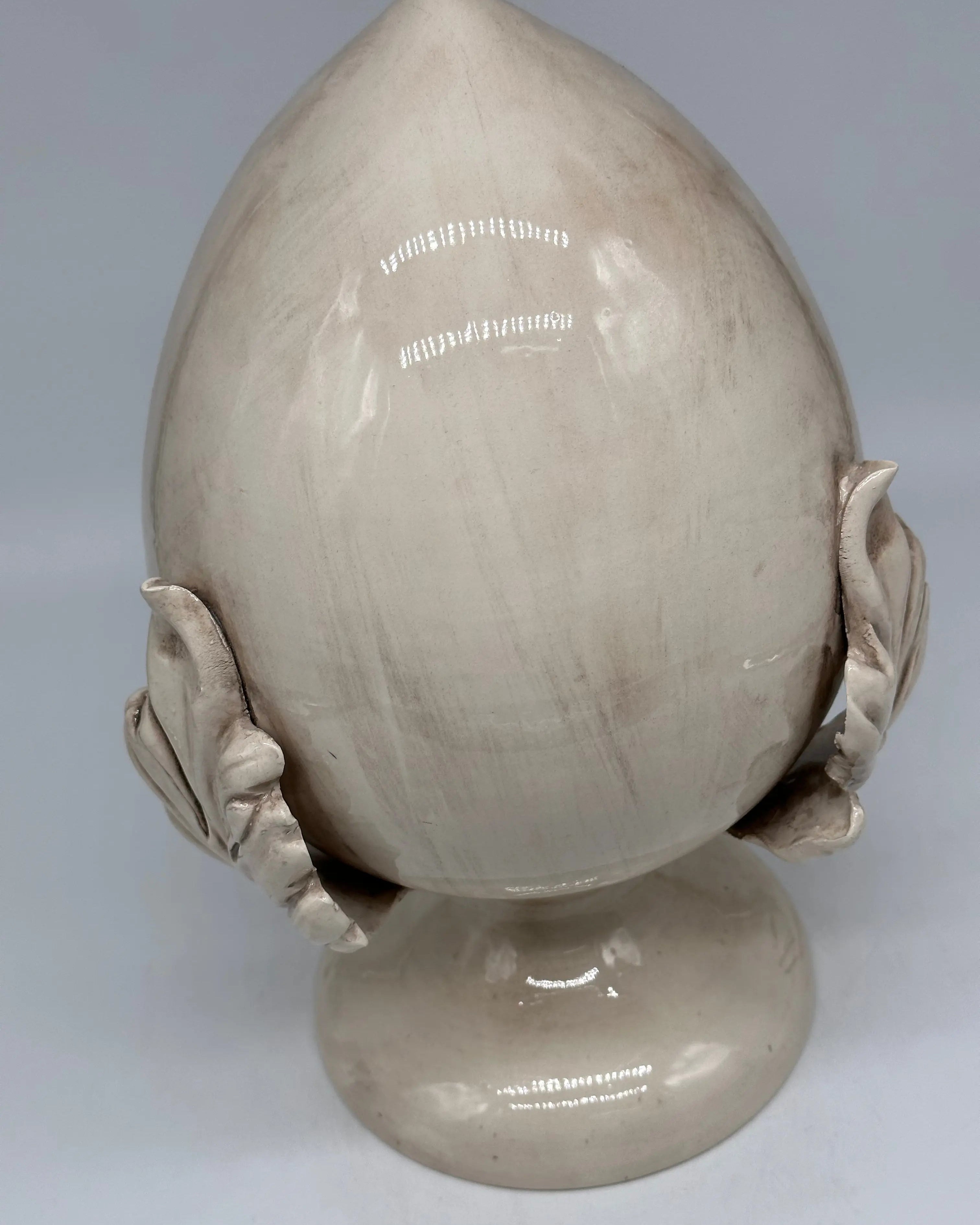 Pumo Ceramica Caltagirone cm H.30 Artigianale Écru DD CERAMICHE SICILIANE