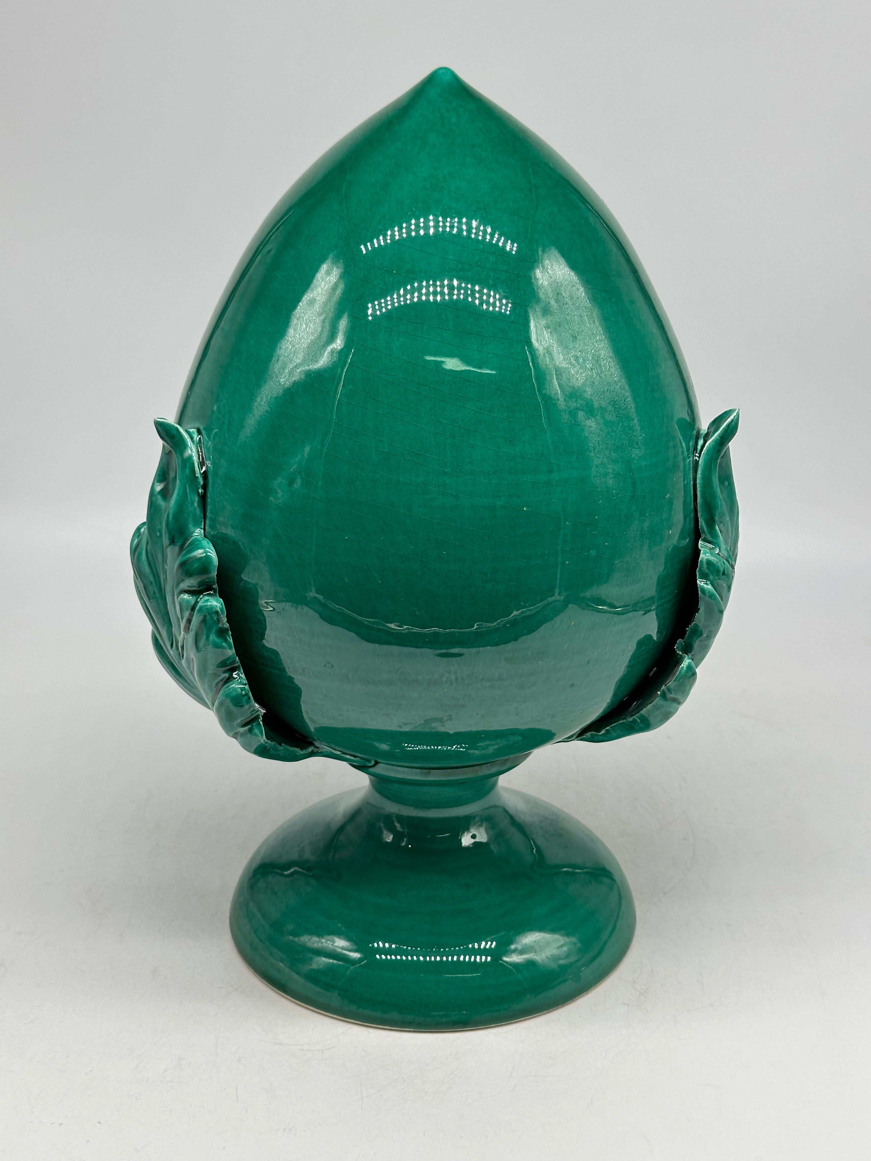 Pumo Ceramica Caltagirone cm H.30 Artigianale Verde - PUMI