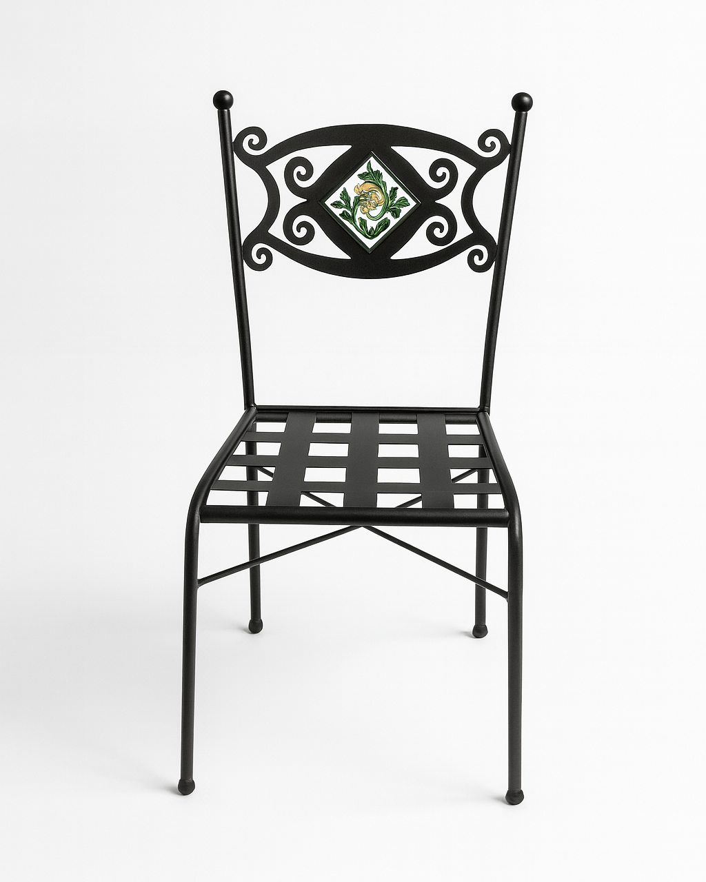 Sedia in Ferro Battuto con Mattonella - SEDIE