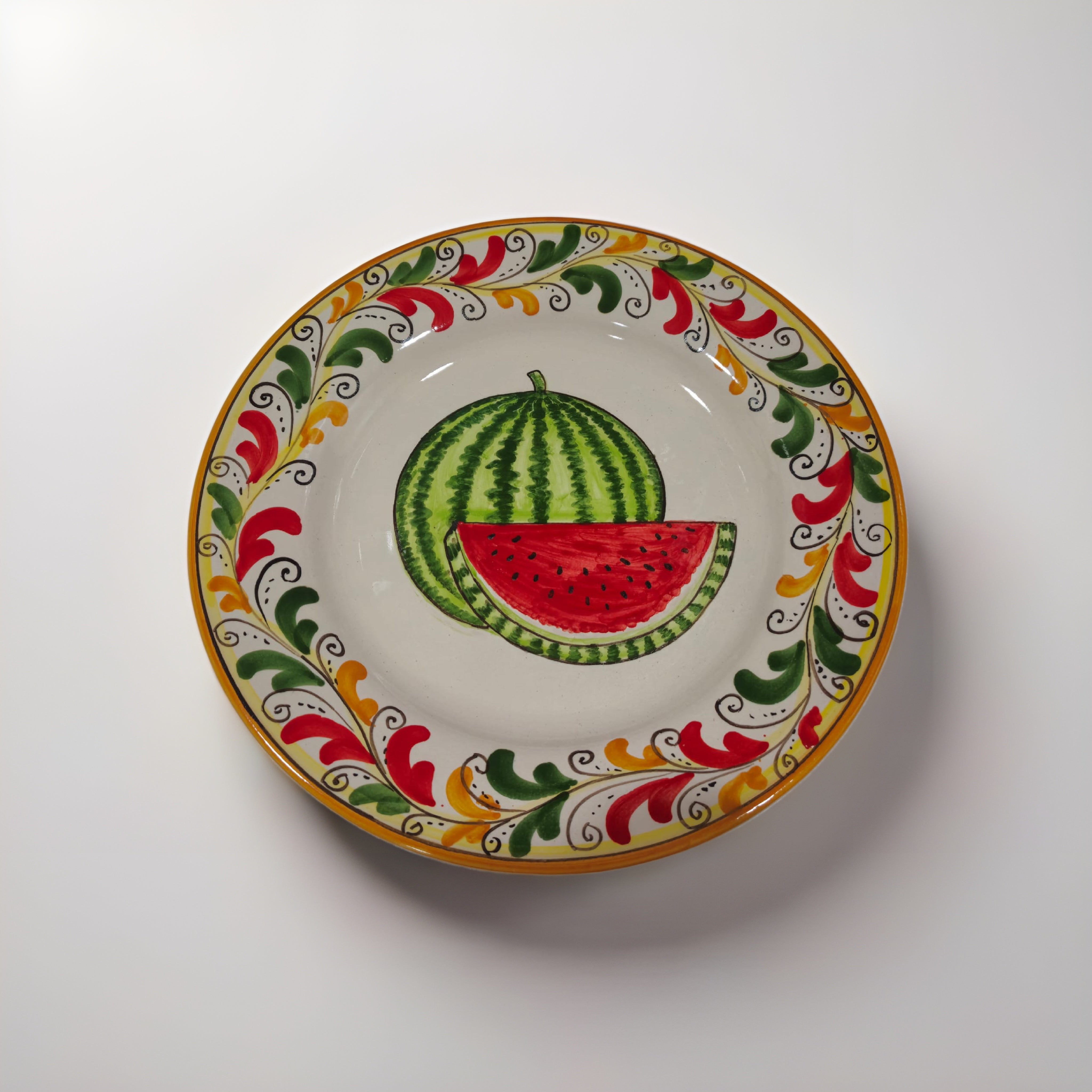 Servizio 12 Piatti Uso Alimentare Ceramica Caltagirone - Fruit of Sicily - PIATTI