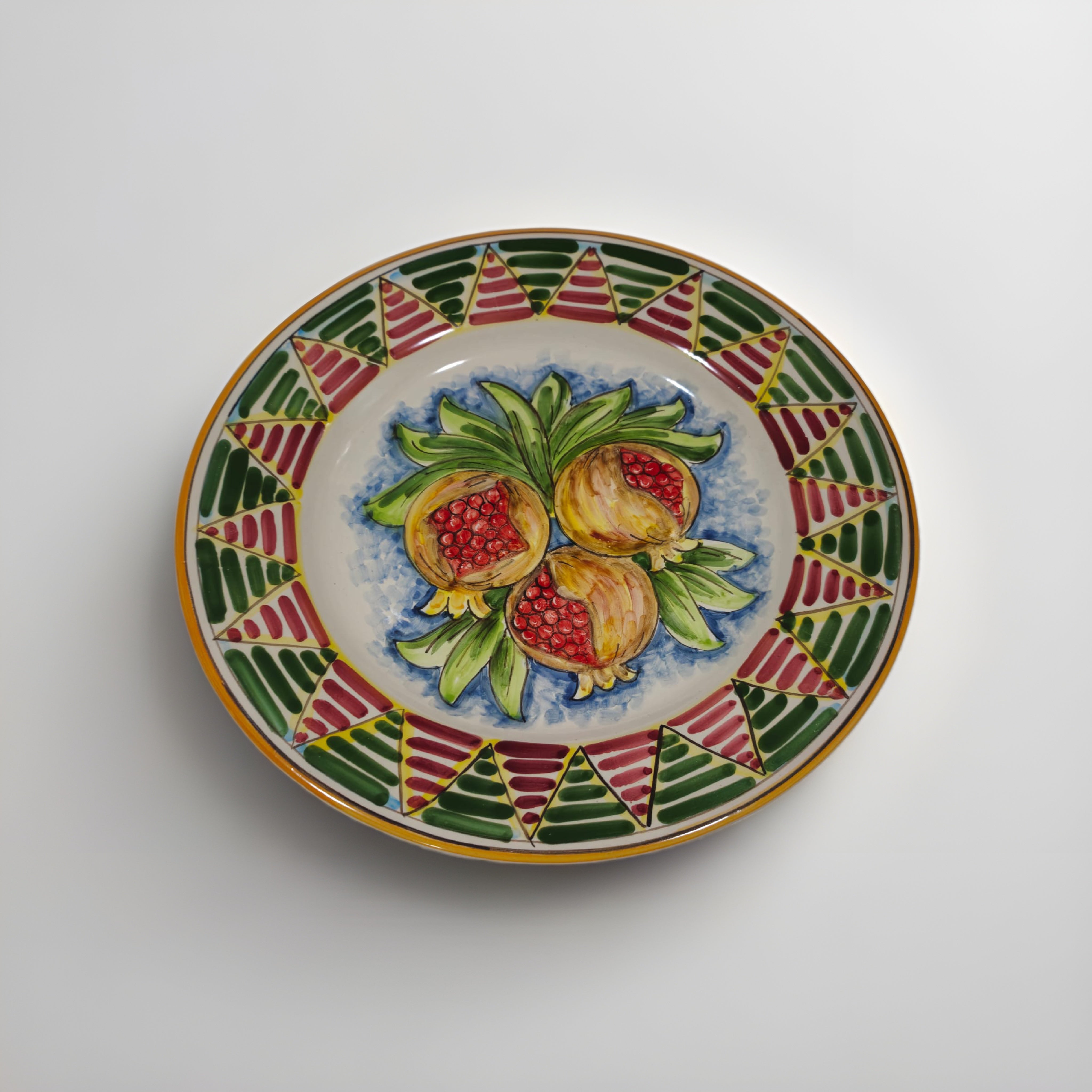 Servizio 12 Piatti Uso Alimentare Ceramica Caltagirone - Fruit of Sicily - PIATTI